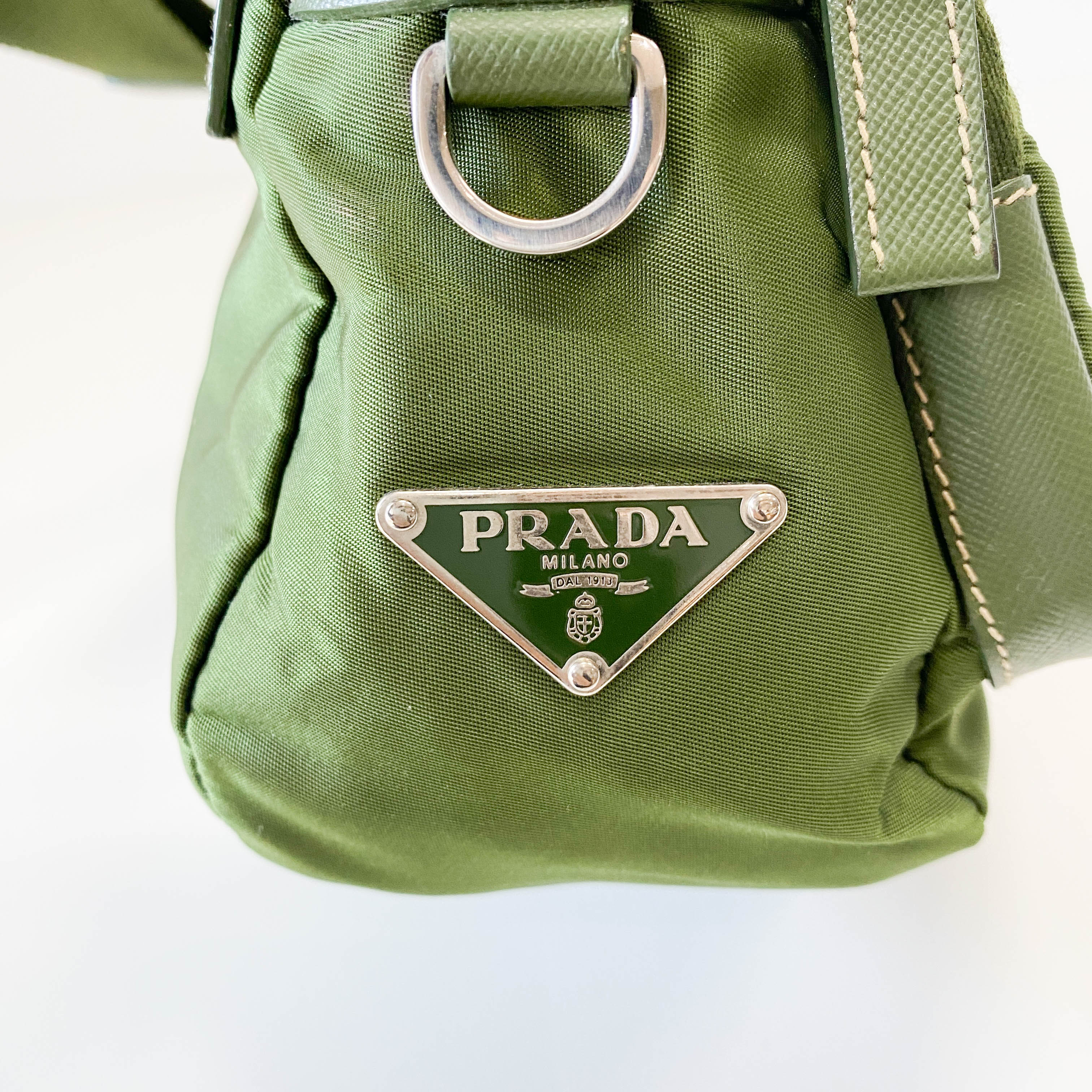 Nylon Belt Strap Green Bag