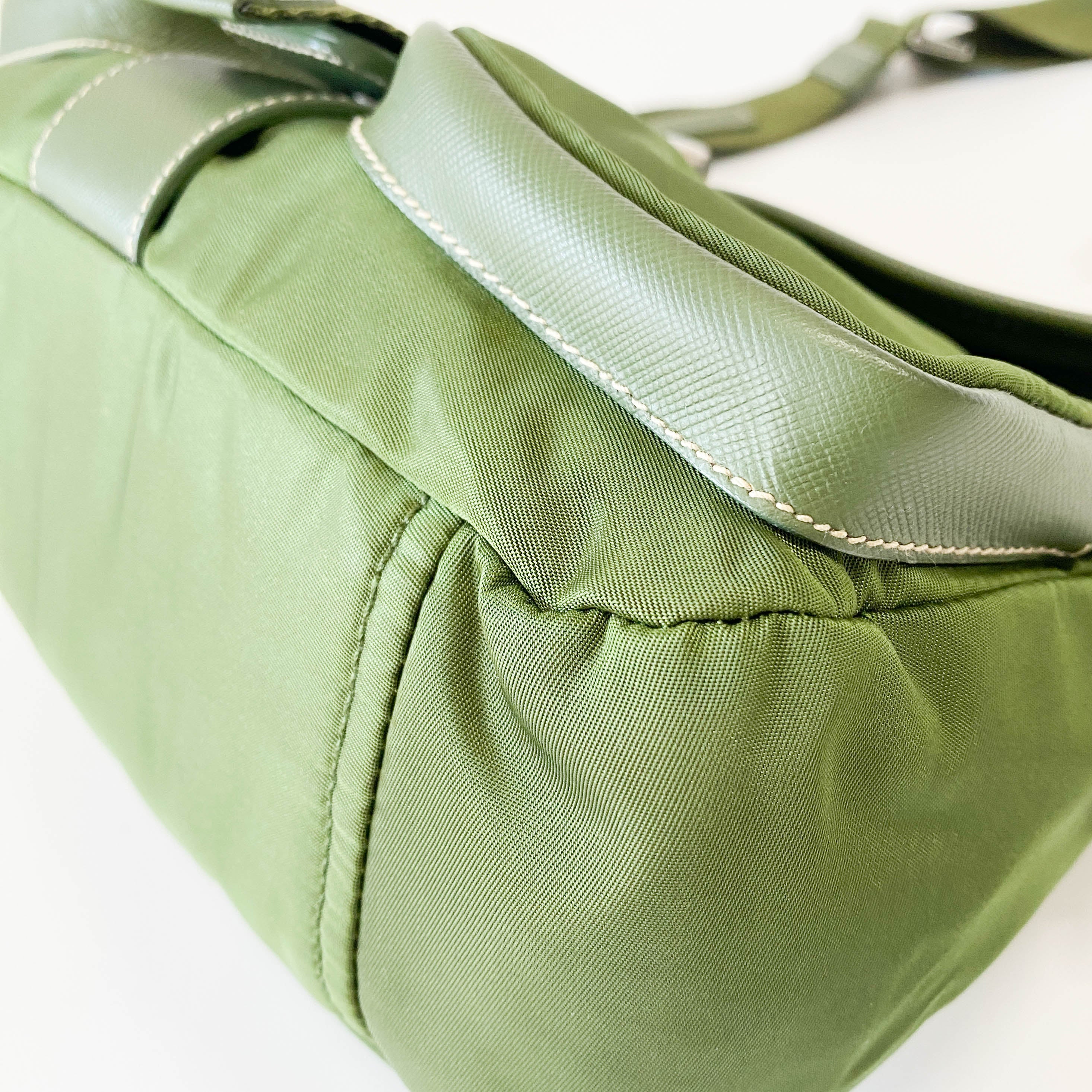 Nylon Belt Strap Green Bag