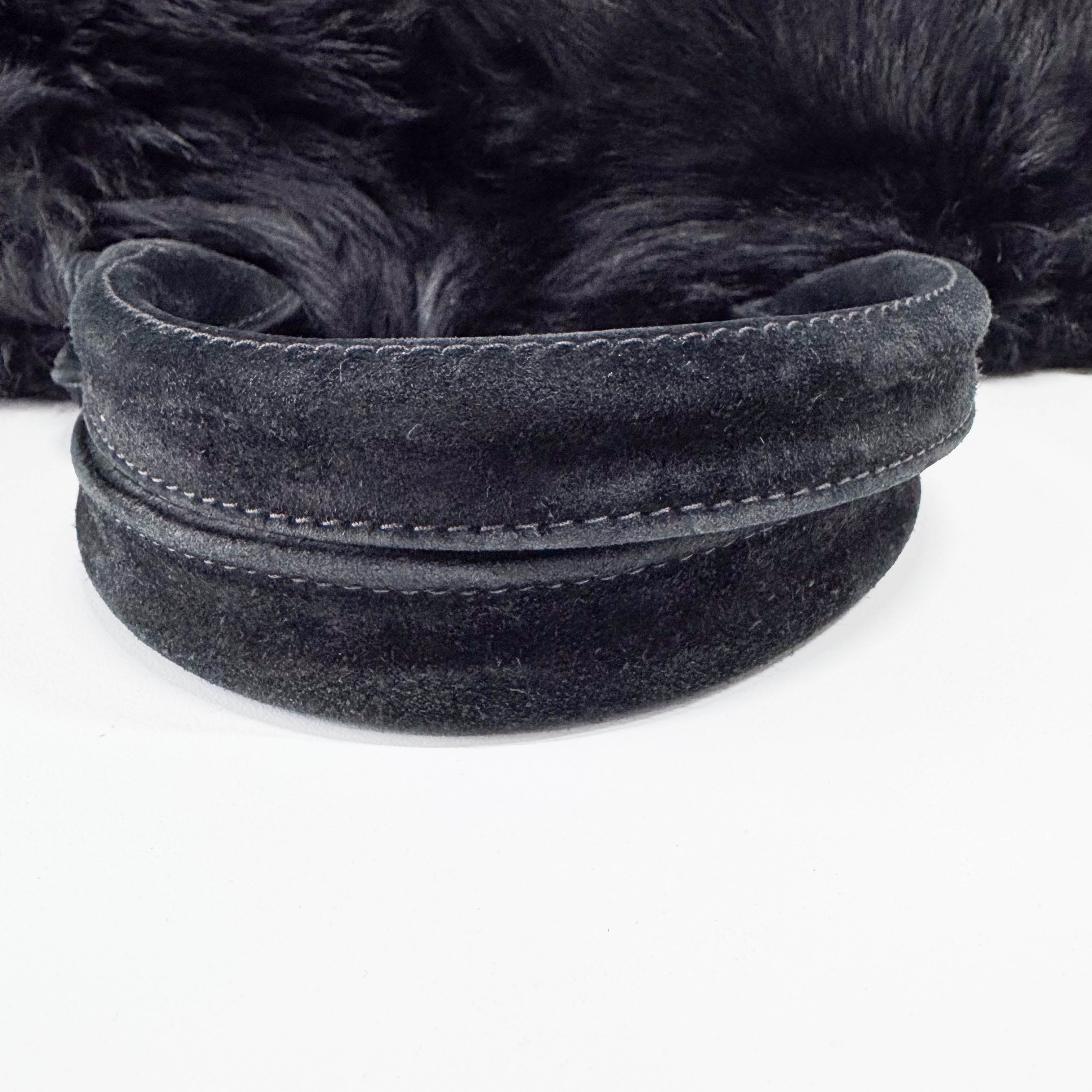 Canapa Black Fur Tote Bag