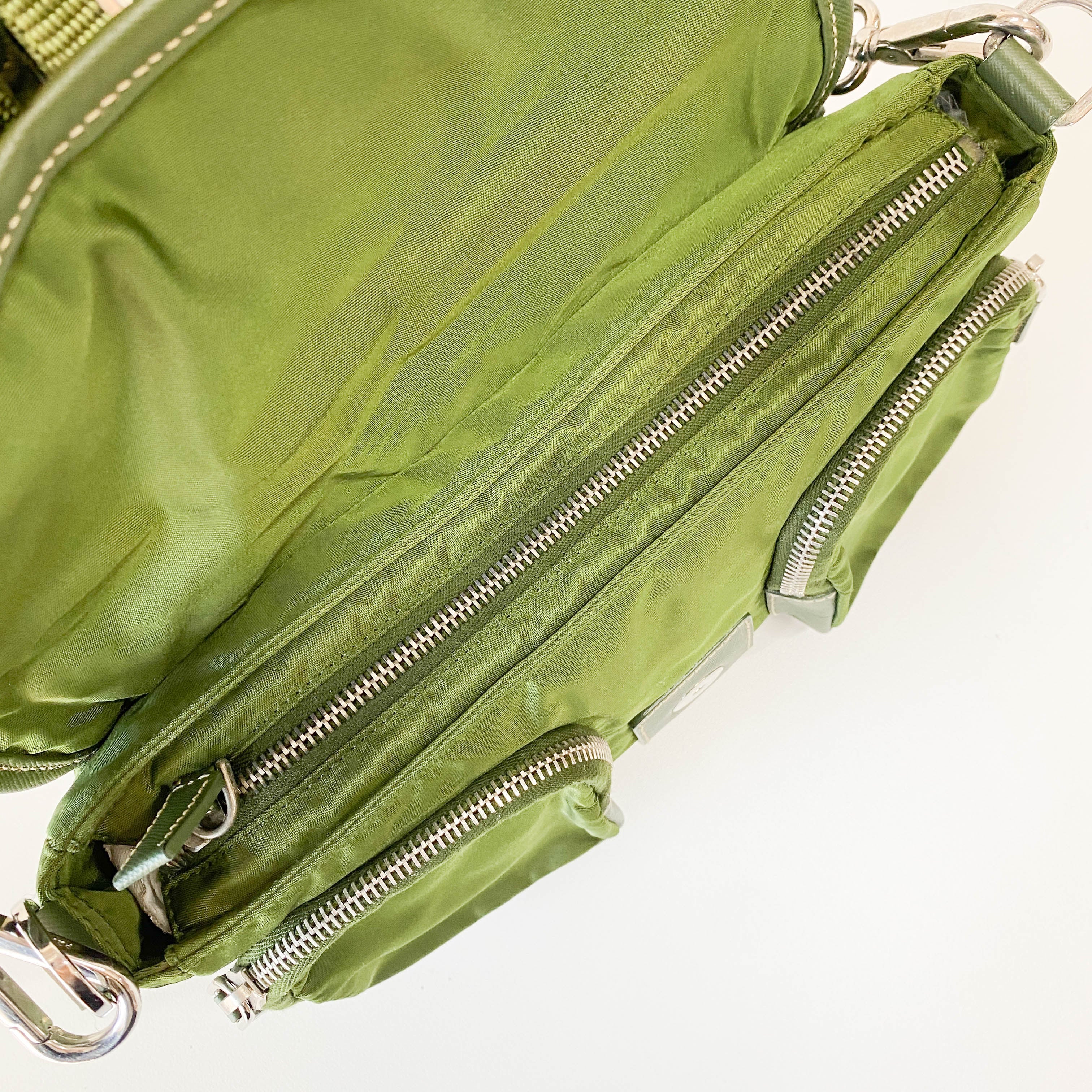 Nylon Belt Strap Green Bag