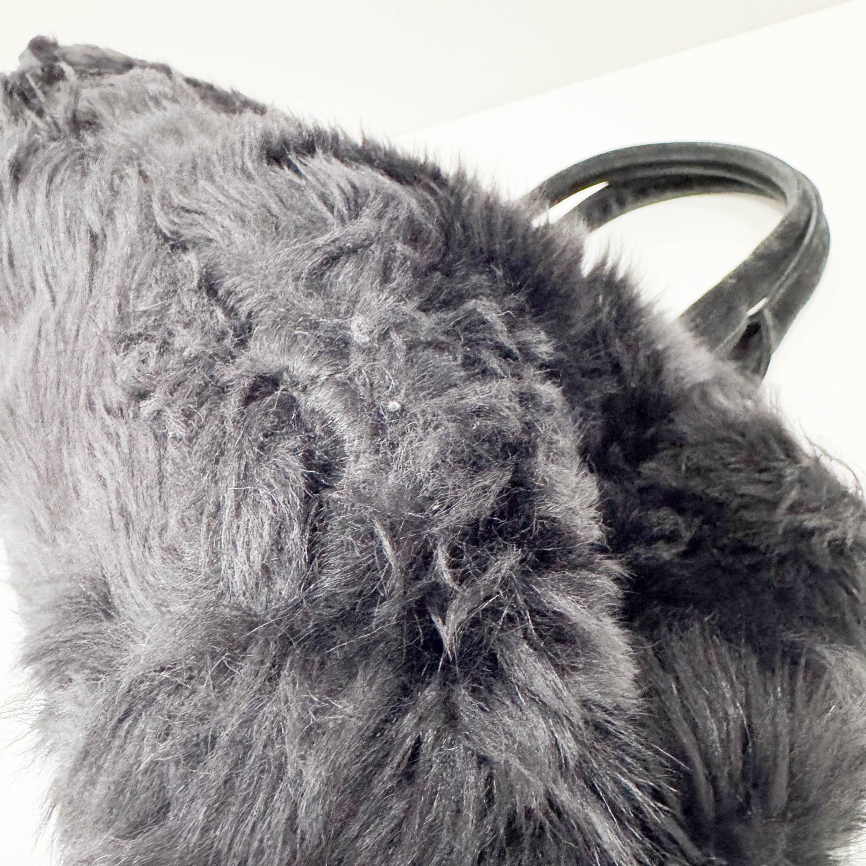 Canapa Black Fur Tote Bag