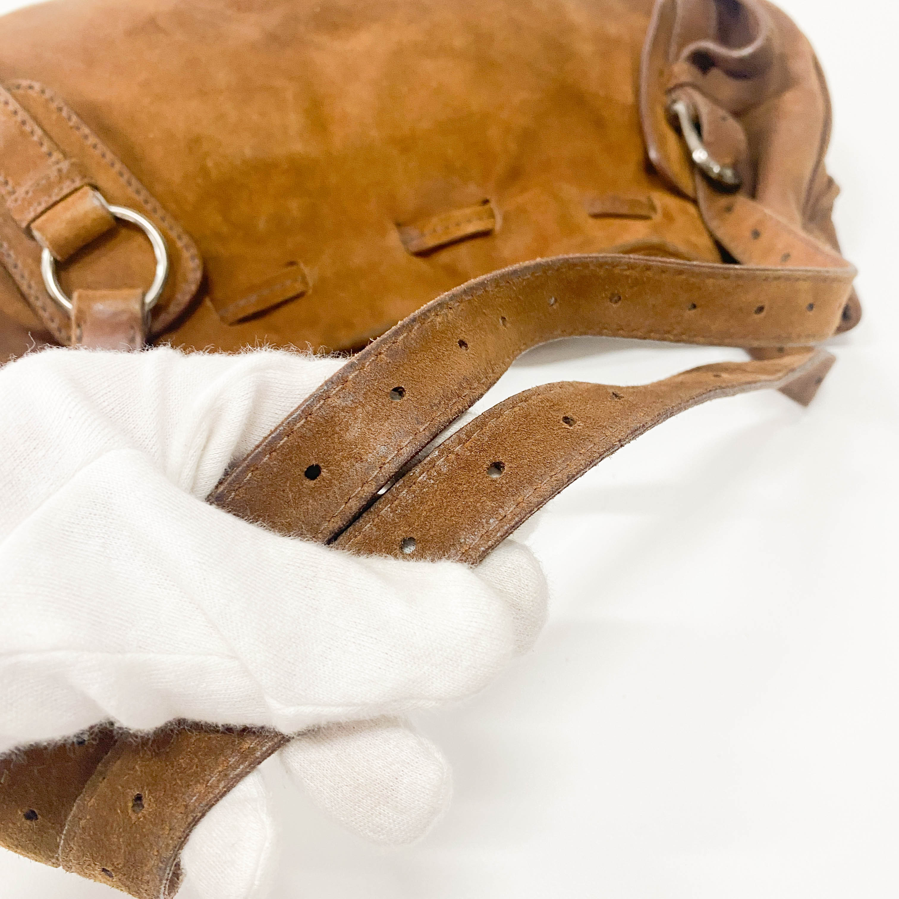 Brown Suede Shoulder Bag