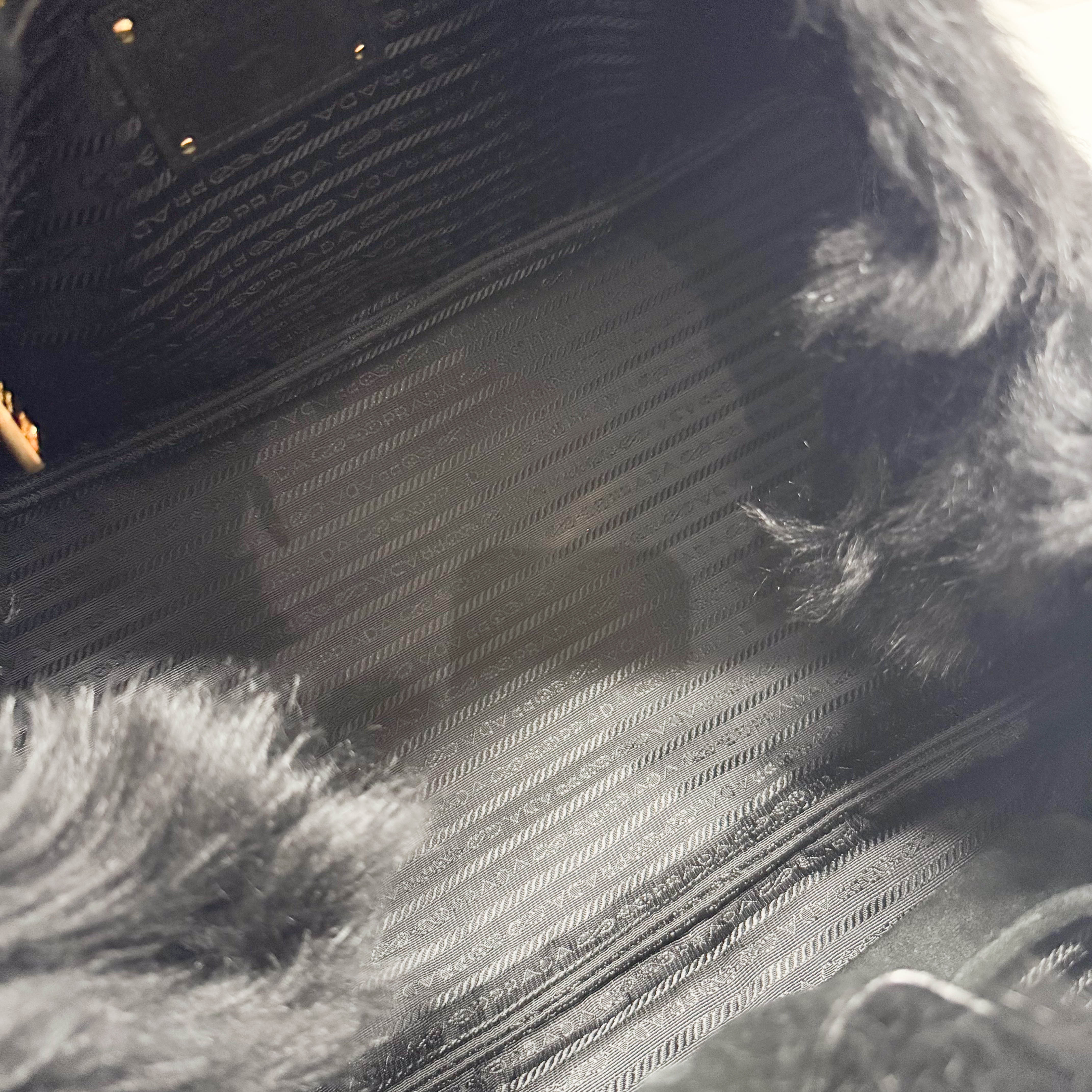 Canapa Black Fur Tote Bag