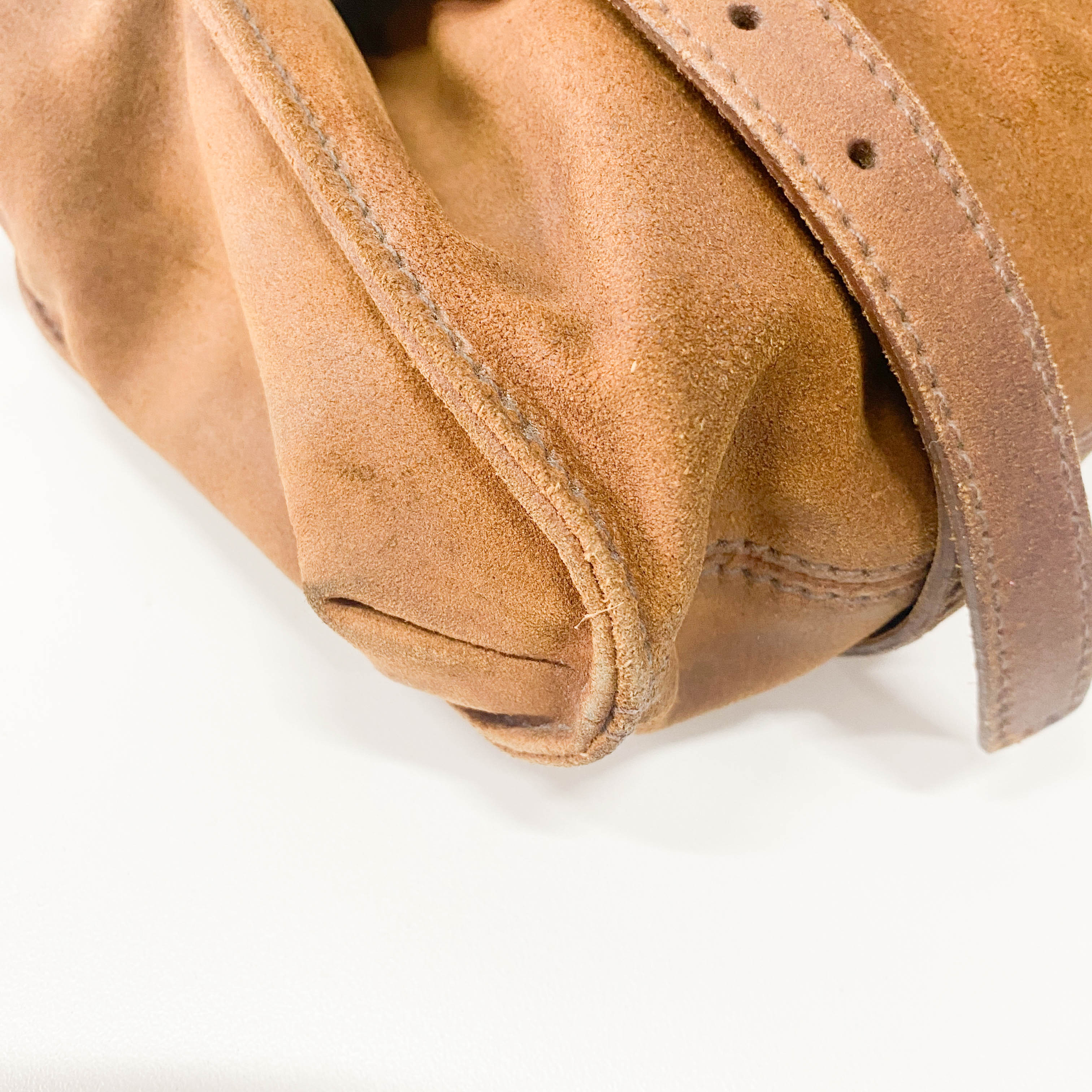 Brown Suede Shoulder Bag