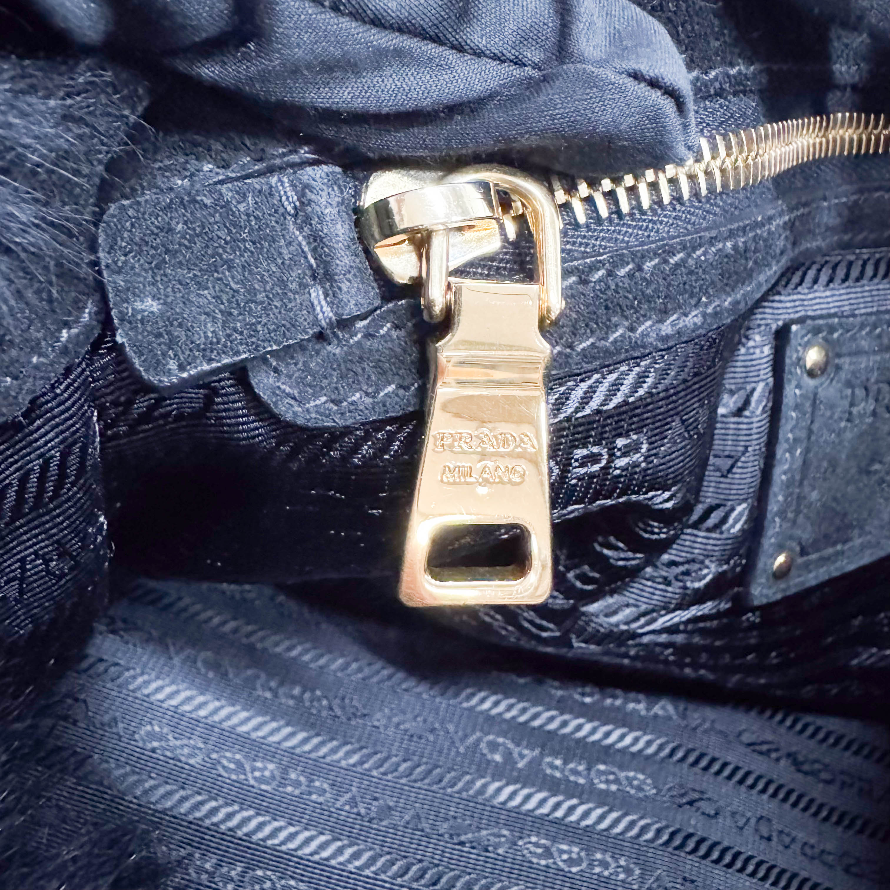 Canapa Black Fur Tote Bag