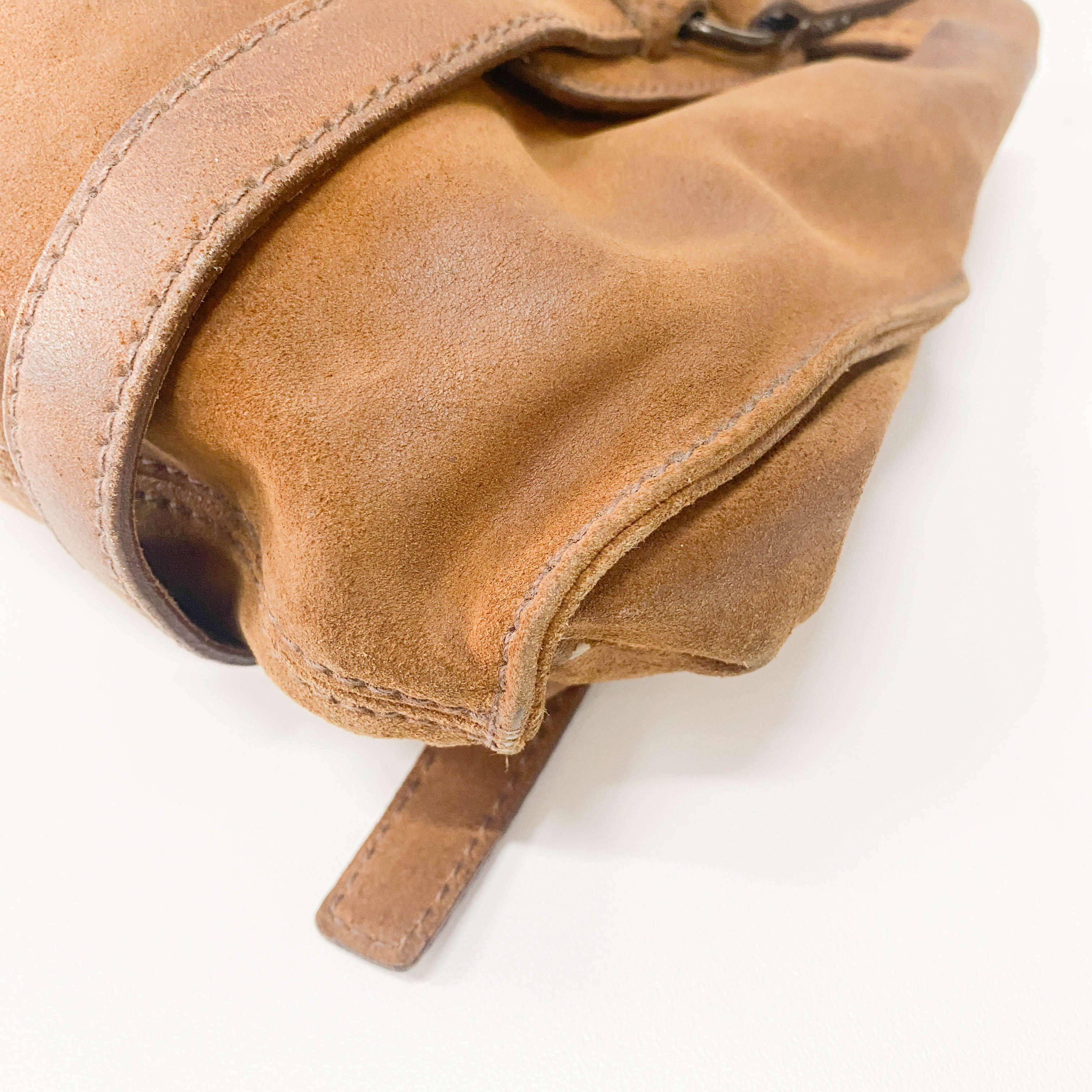 Brown Suede Shoulder Bag