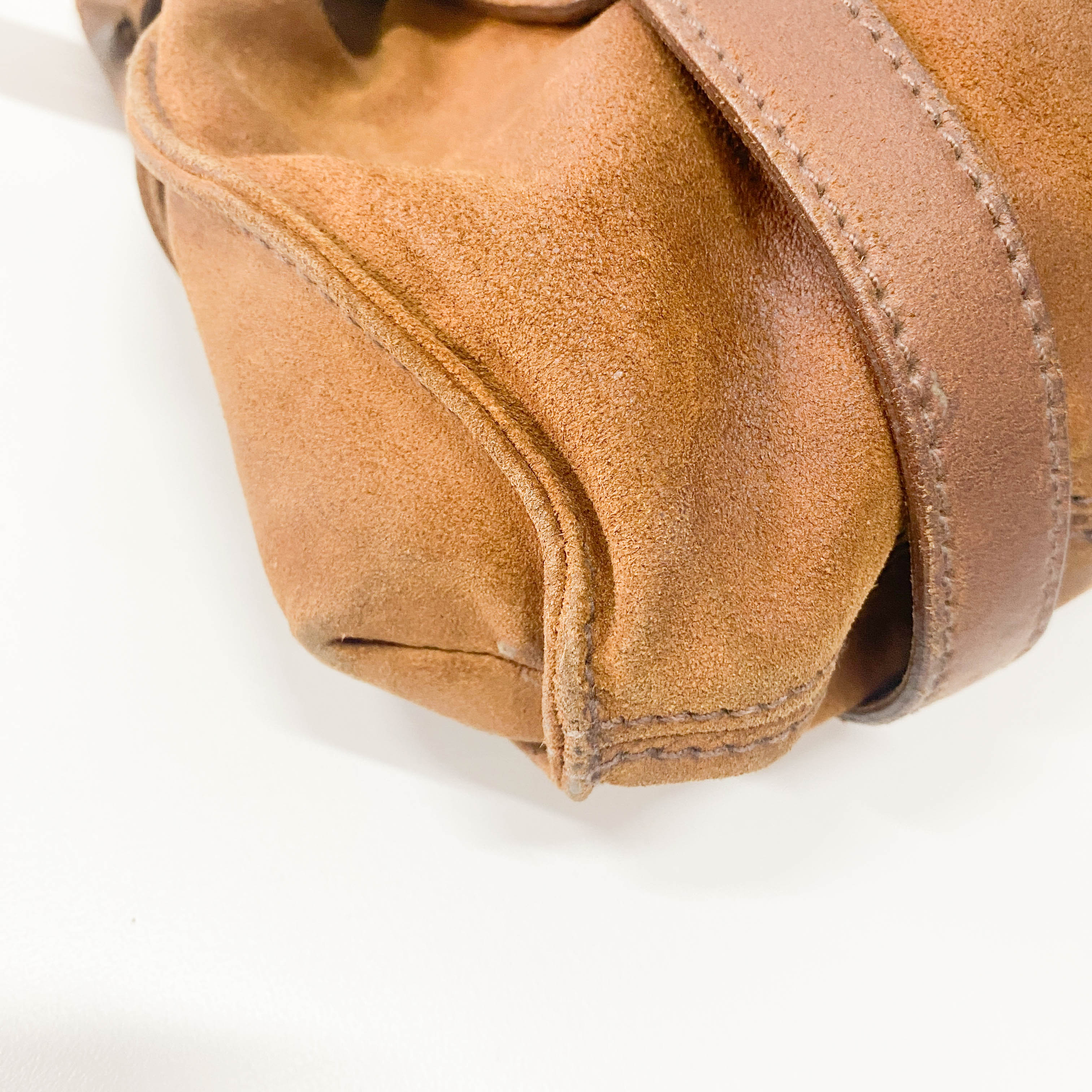 Brown Suede Shoulder Bag