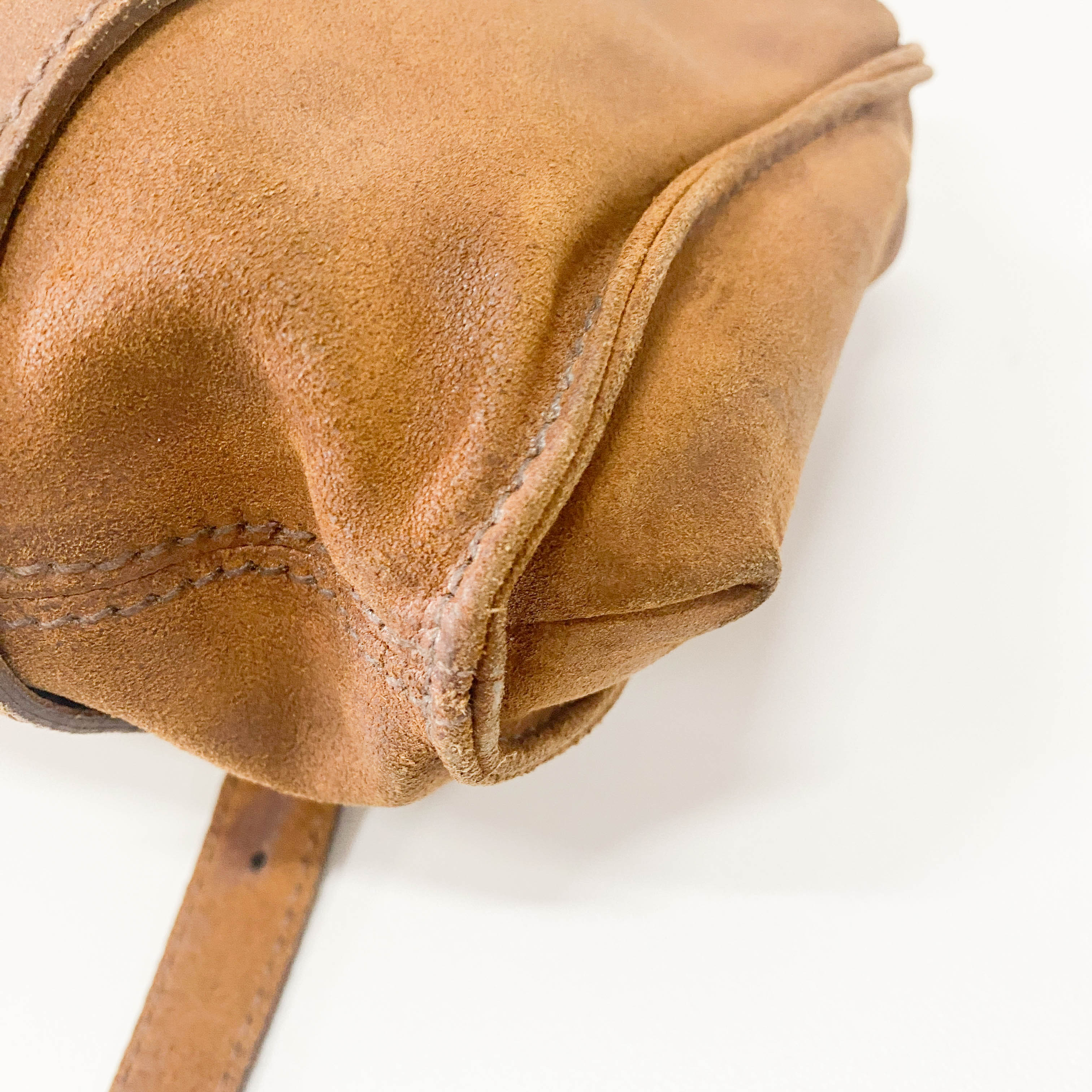 Brown Suede Shoulder Bag