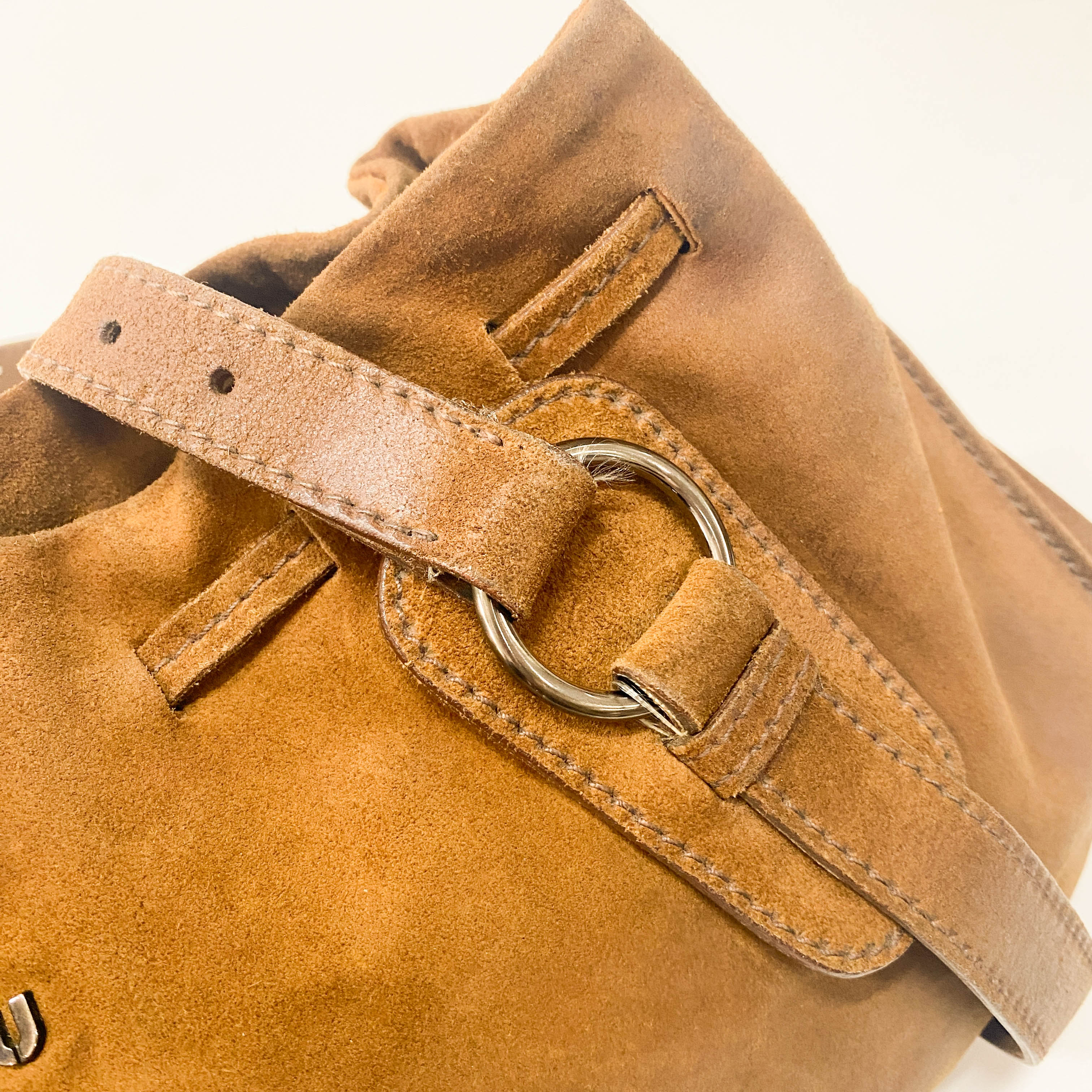 Brown Suede Shoulder Bag