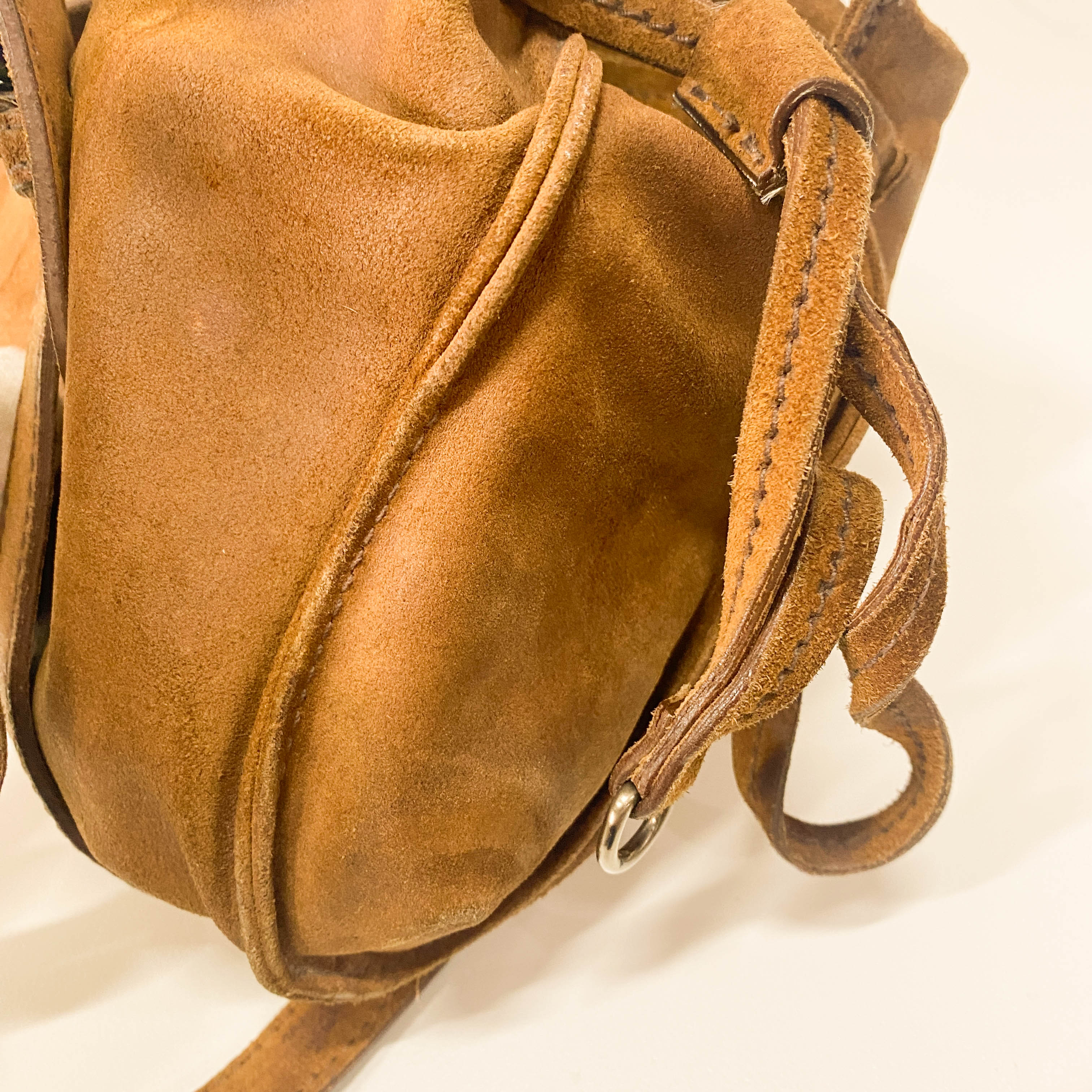 Brown Suede Shoulder Bag
