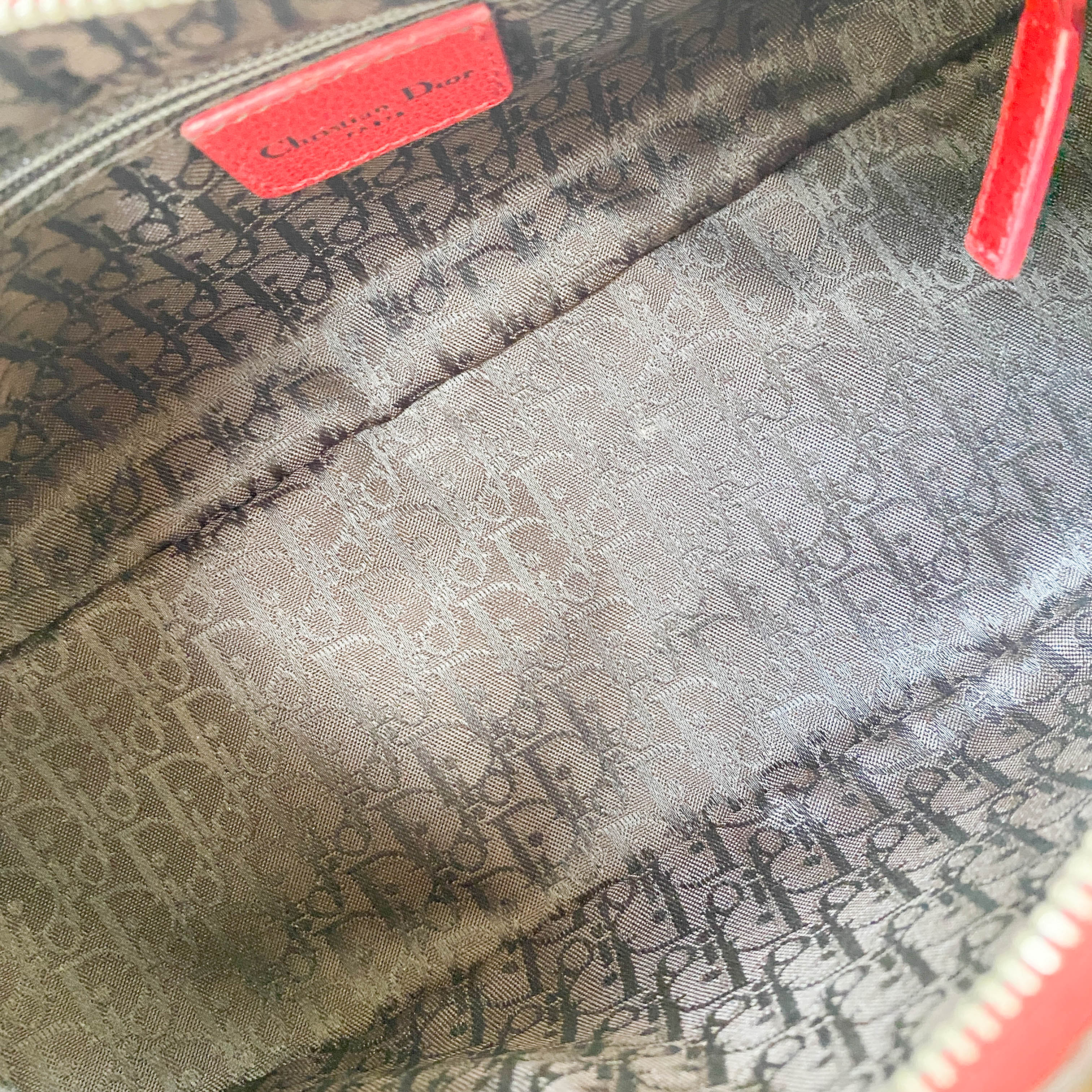 Diva Leopard Print Pony Hair and Red Leather Bag