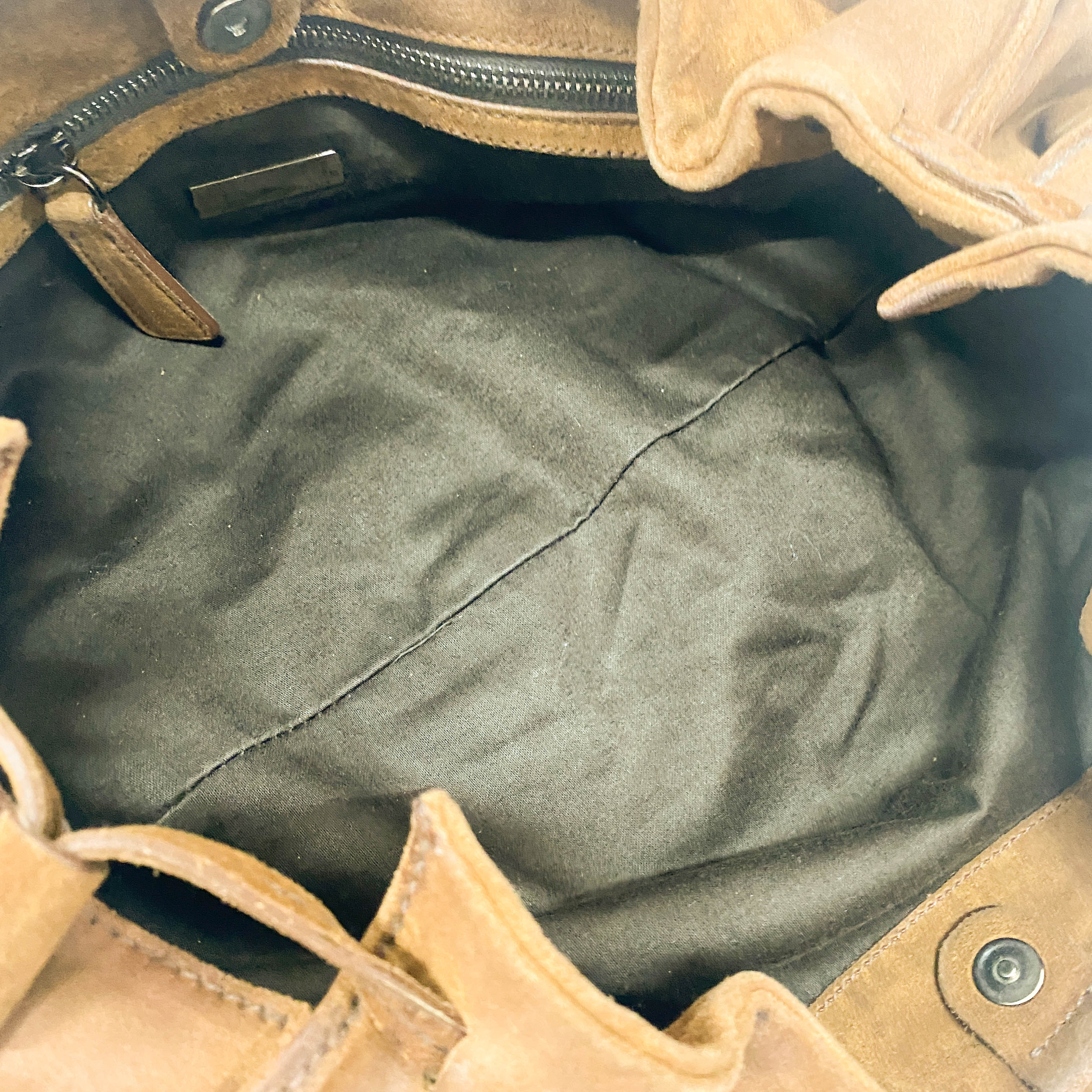 Brown Suede Shoulder Bag