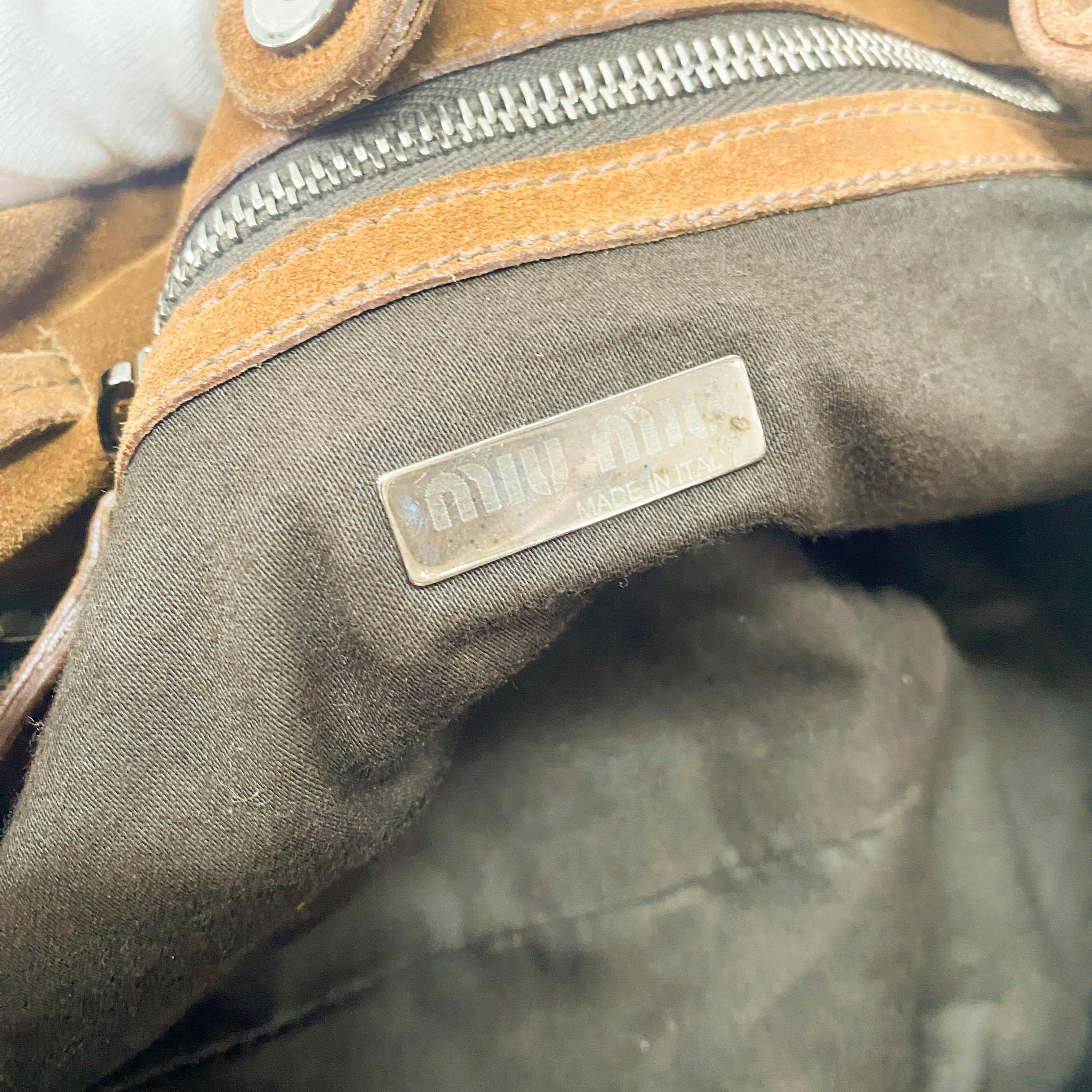 Brown Suede Shoulder Bag