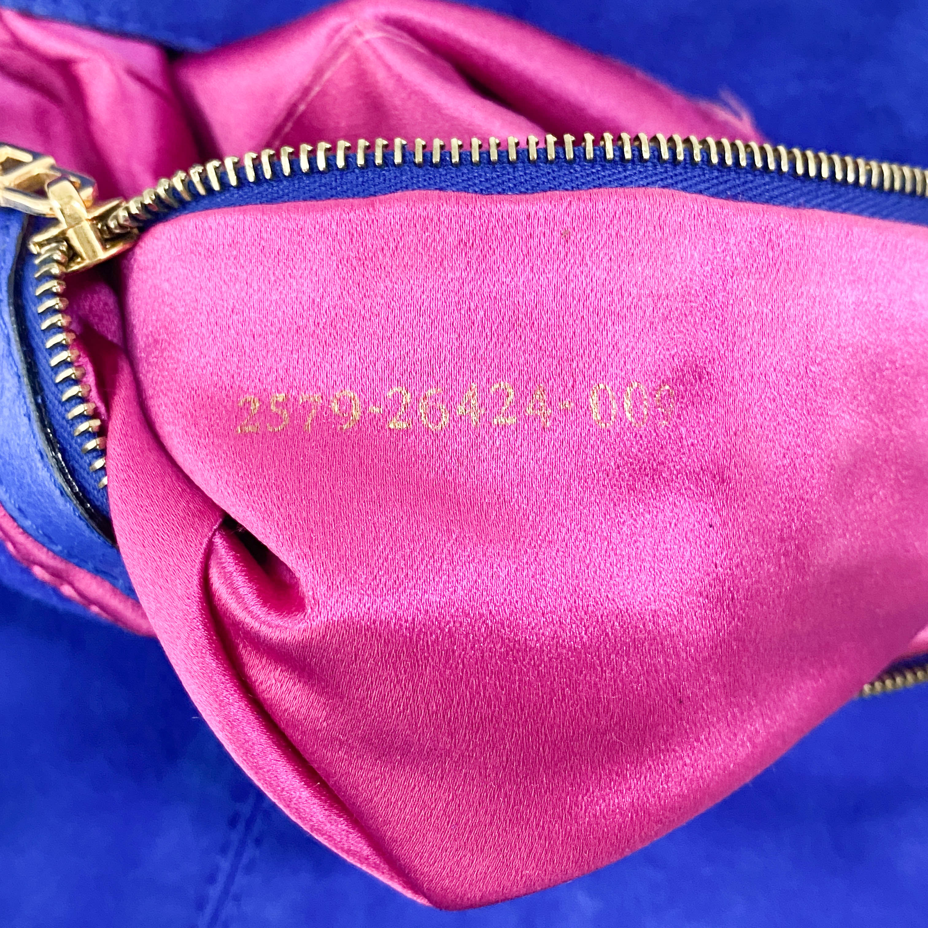 Baguette Blue Suede Shoulder Bag