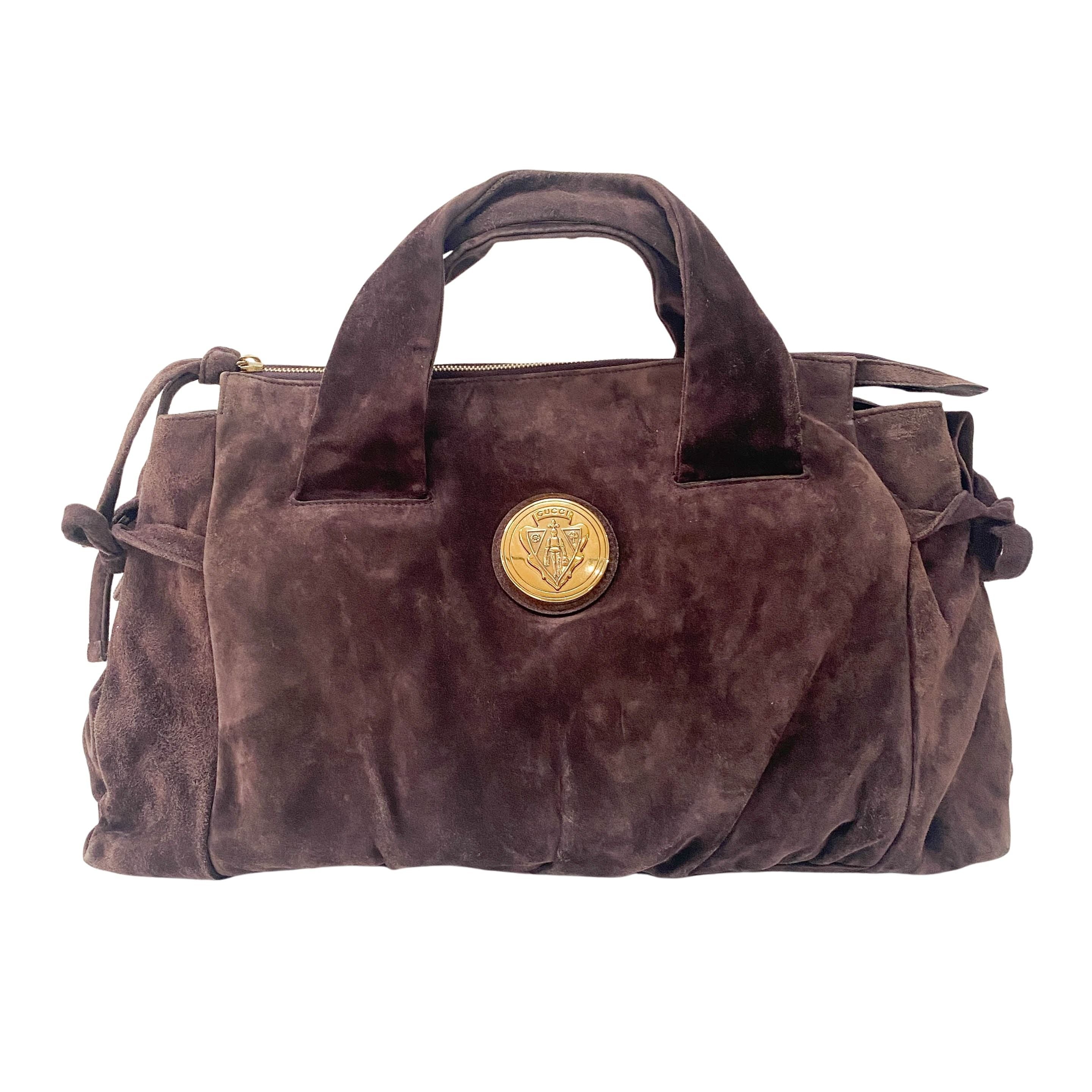 Hysteria Brown Suede Handbag