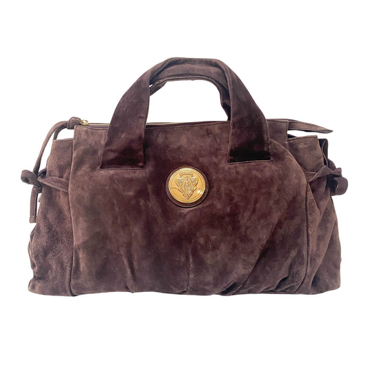 Hysteria Brown Suede Handbag