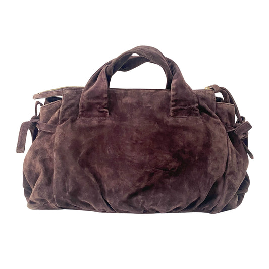 Hysteria Brown Suede Handbag