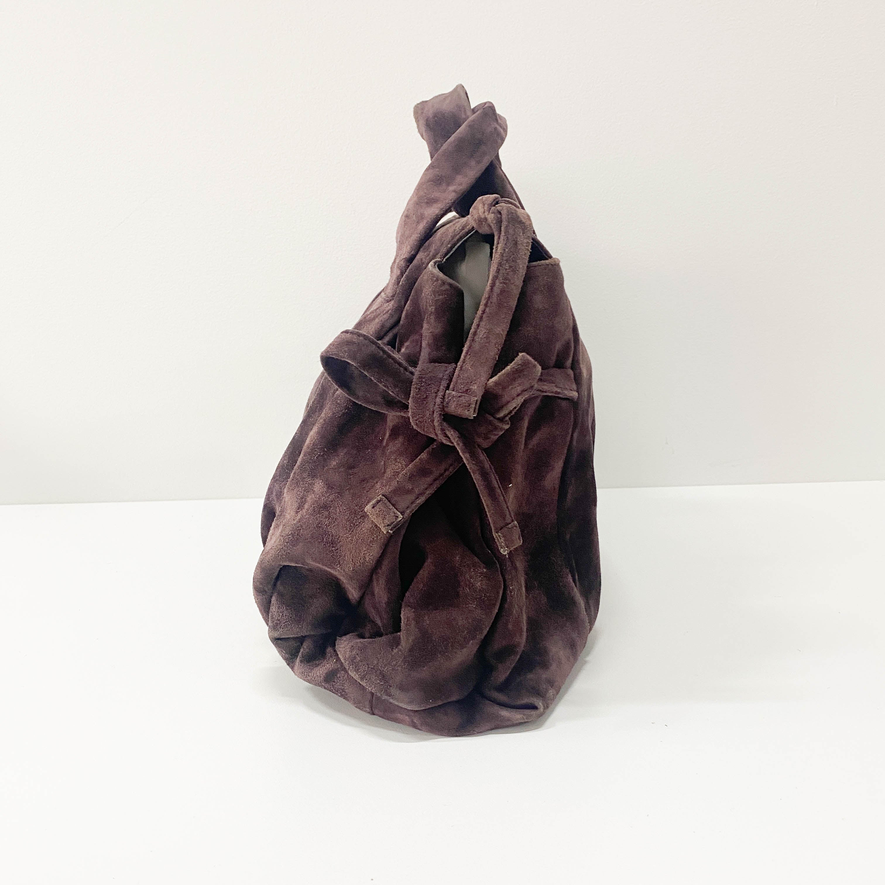 Hysteria Brown Suede Handbag