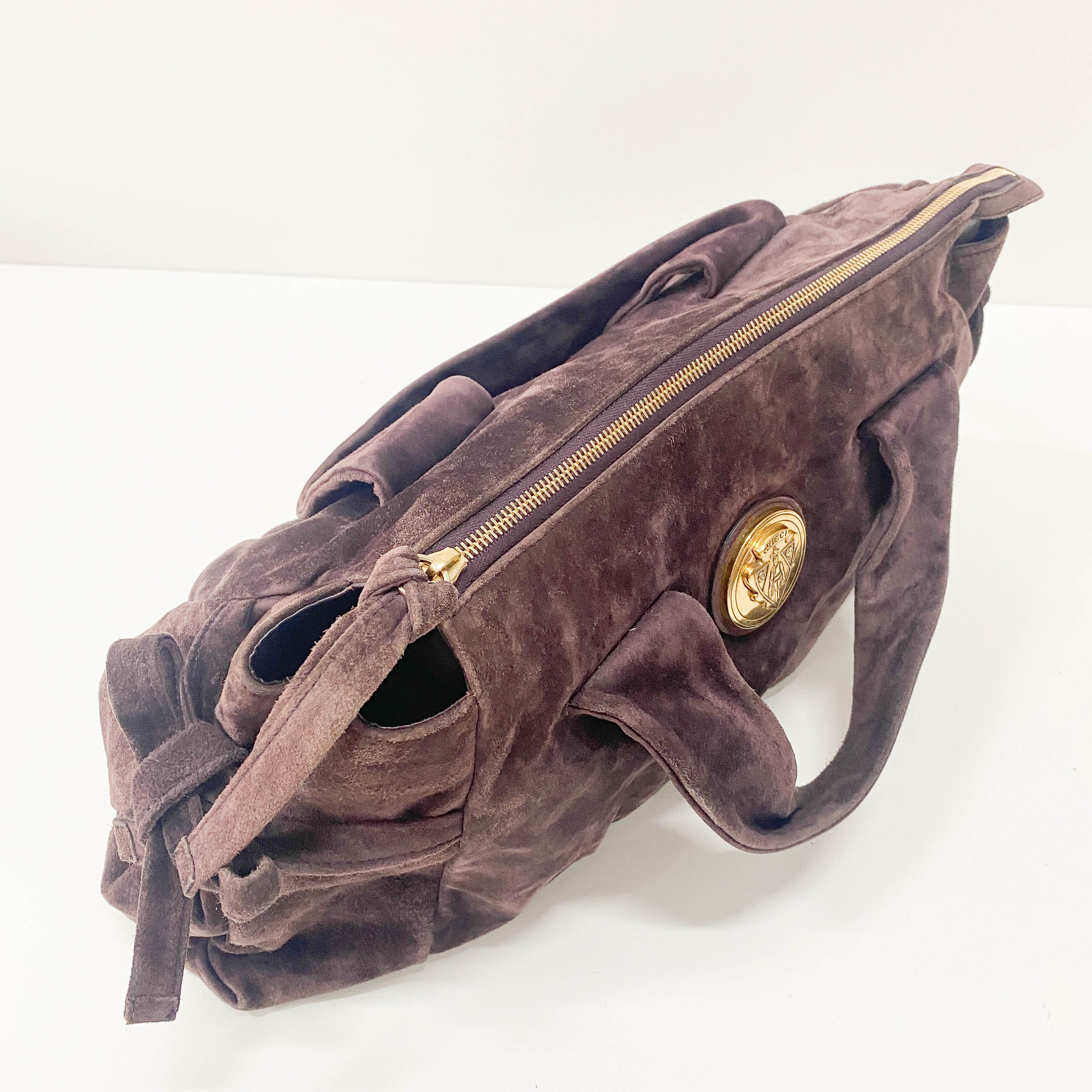 Hysteria Brown Suede Handbag