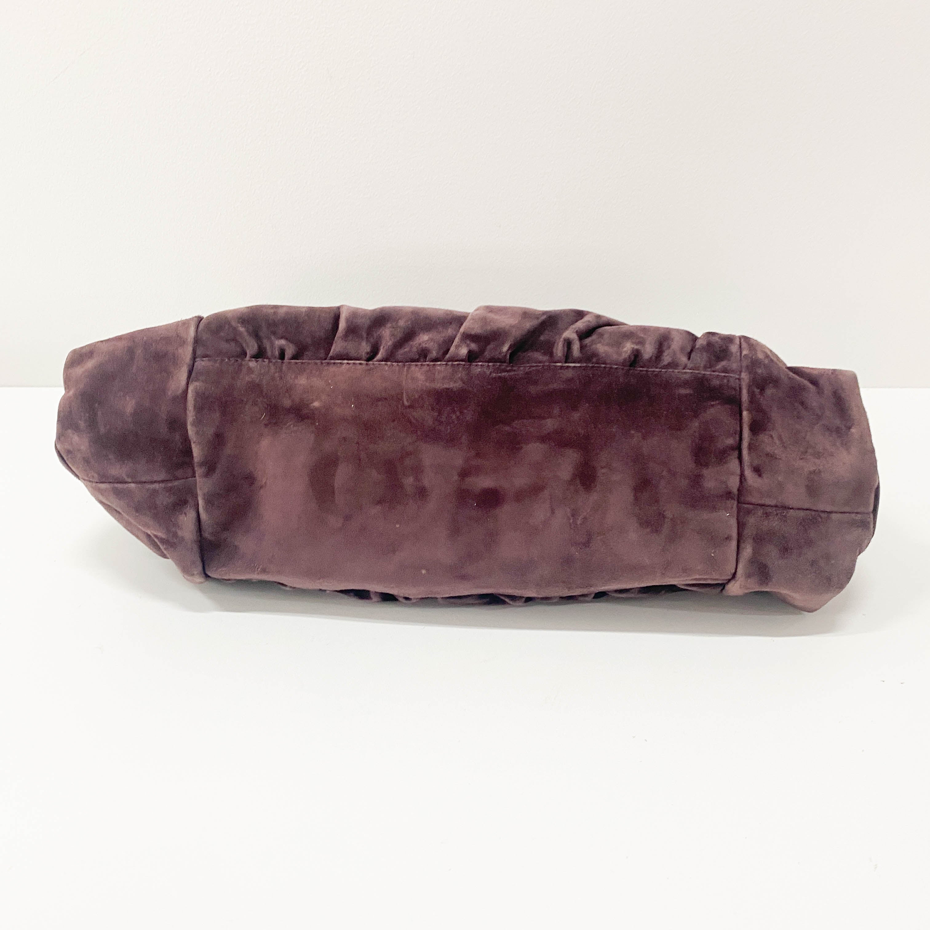 Hysteria Brown Suede Handbag