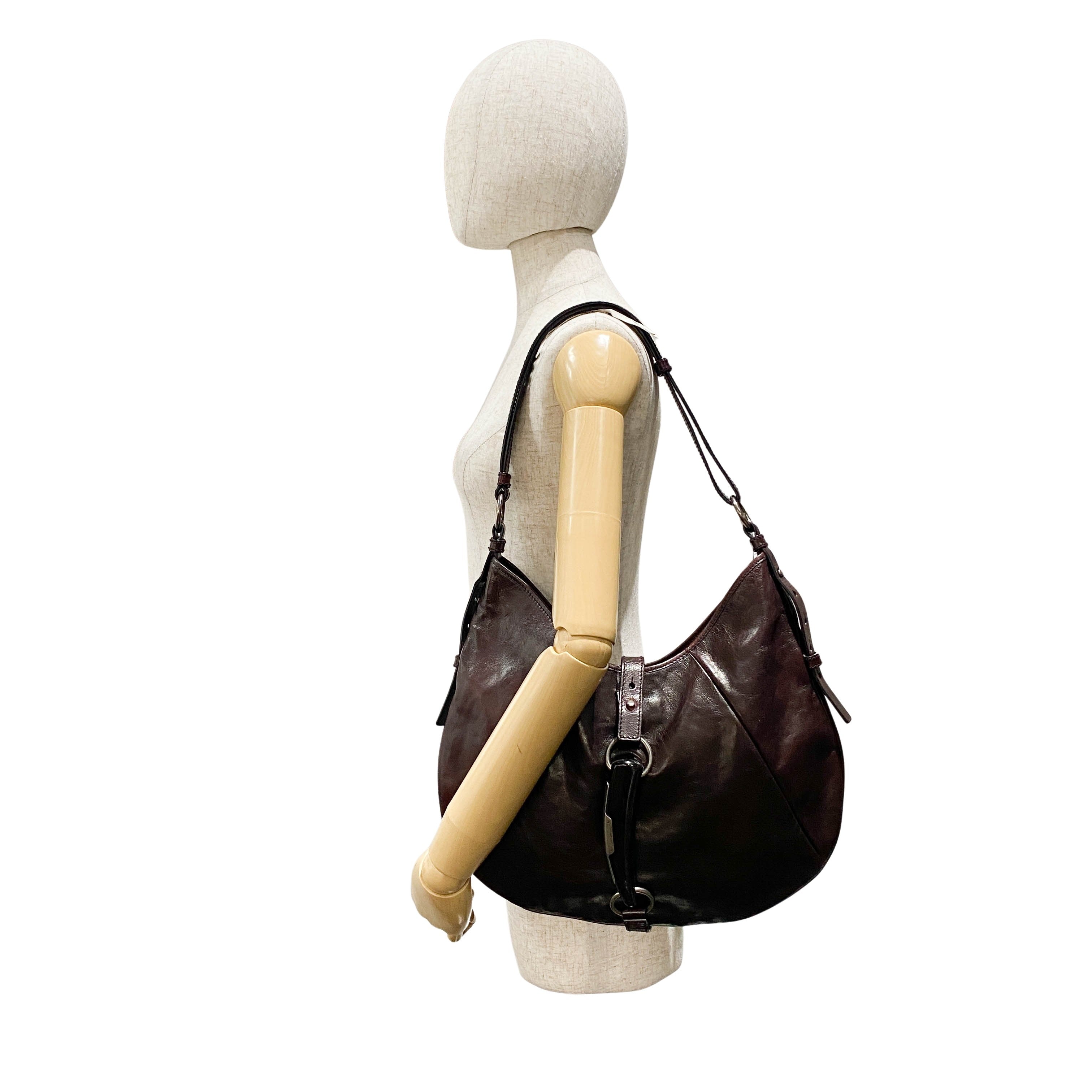Mombassa Brown Leather Strap Shoulder Bag