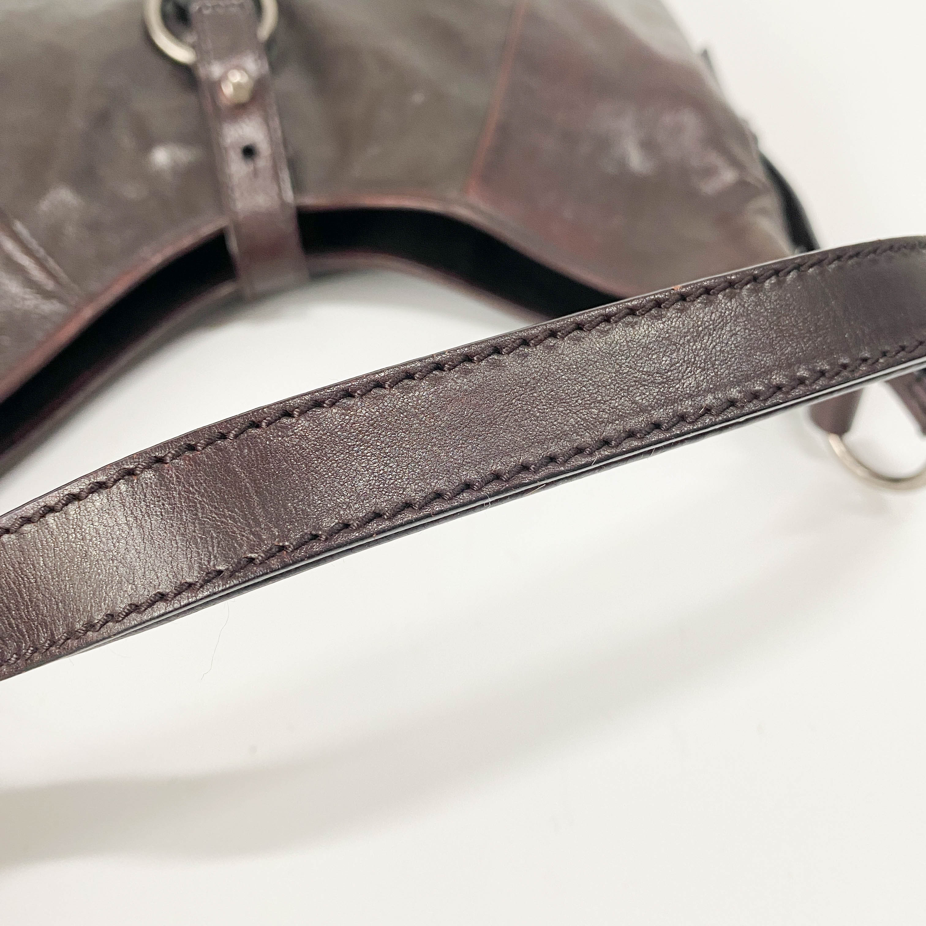 Mombassa Brown Leather Strap Shoulder Bag