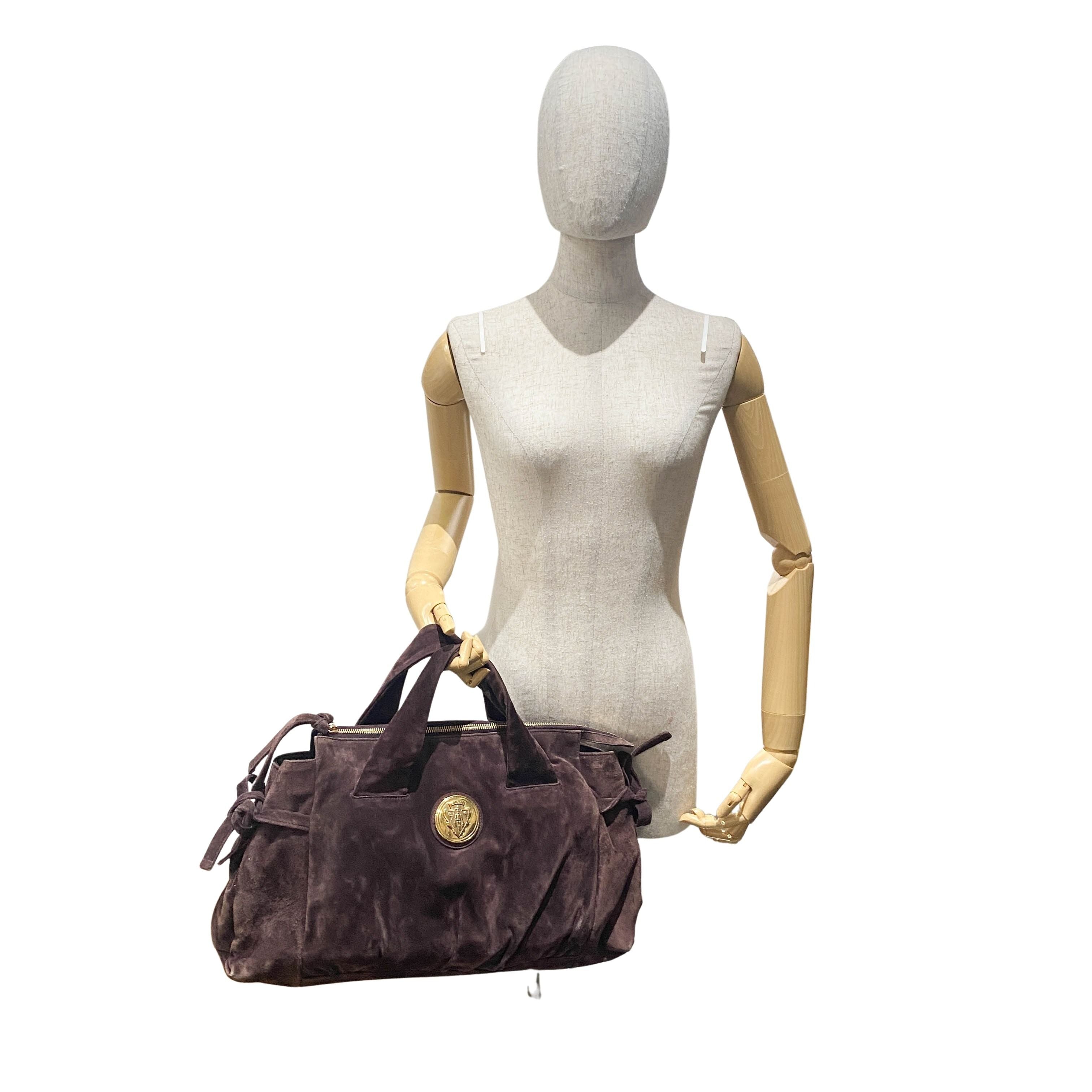 Hysteria Brown Suede Handbag