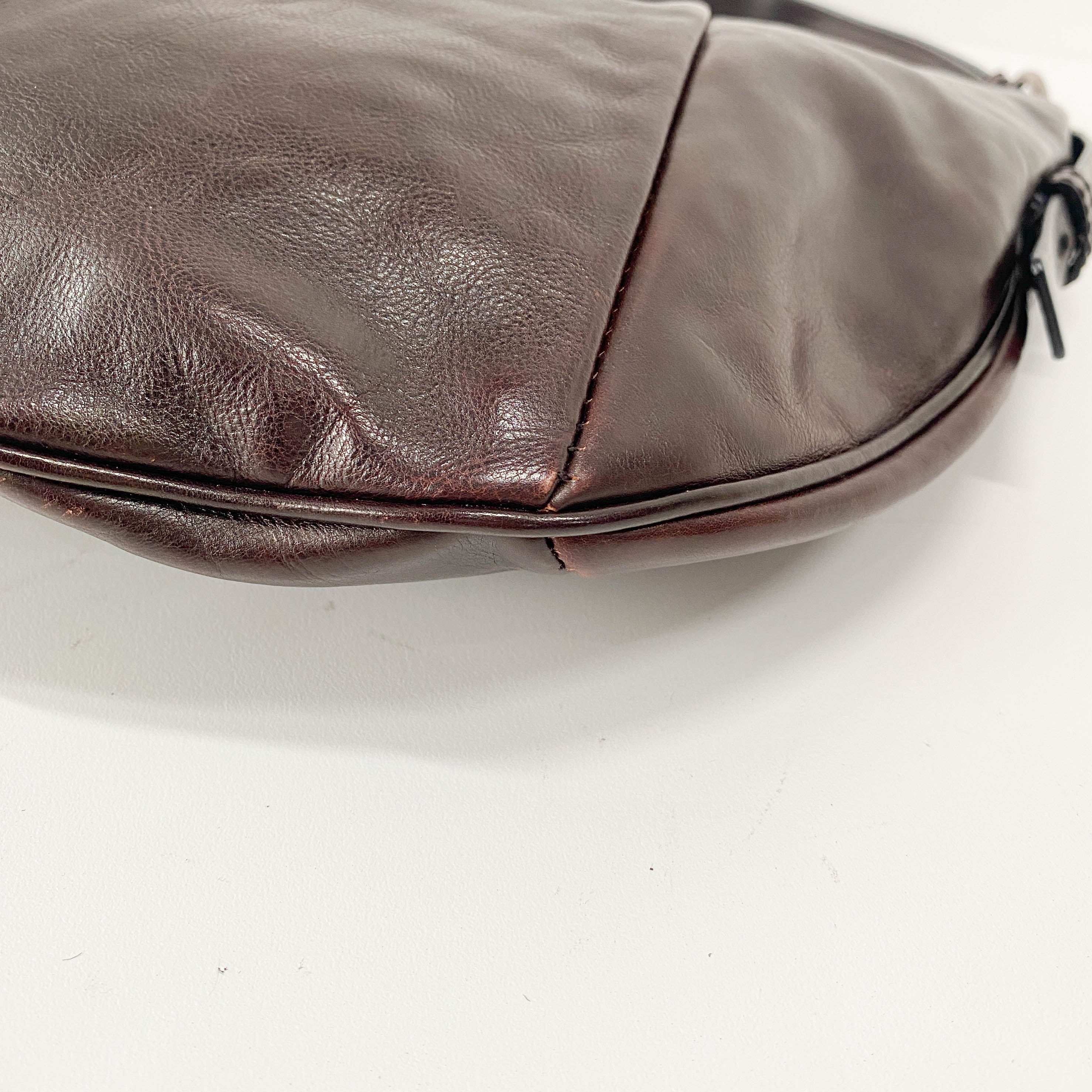 Mombassa Brown Leather Strap Shoulder Bag