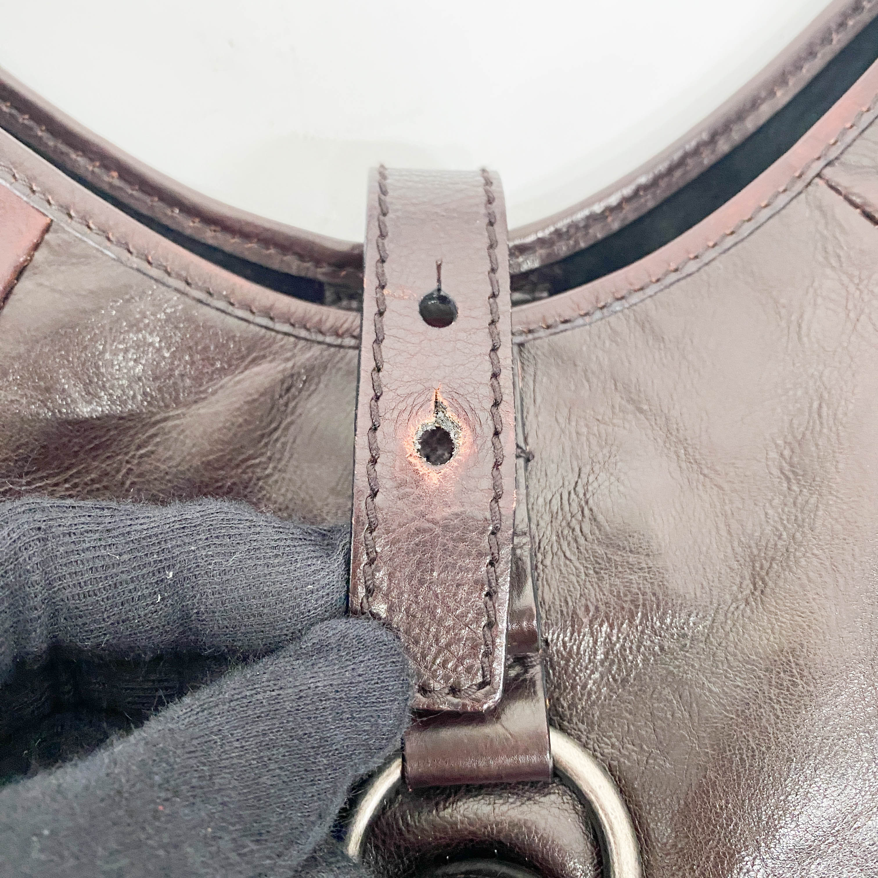 Mombassa Brown Leather Strap Shoulder Bag