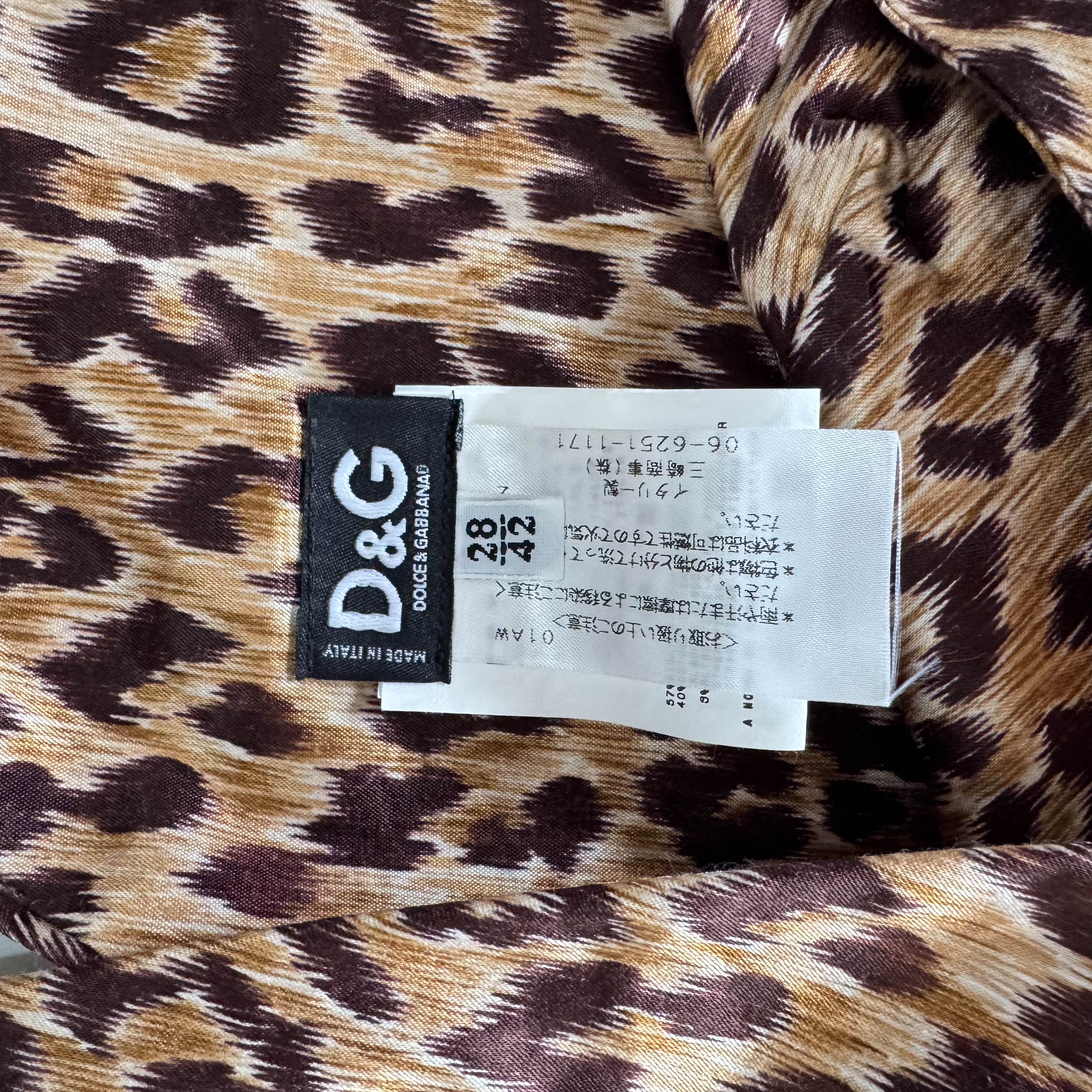 Size 42 Yellow Leopard Print Synthetic & Cotton Dress