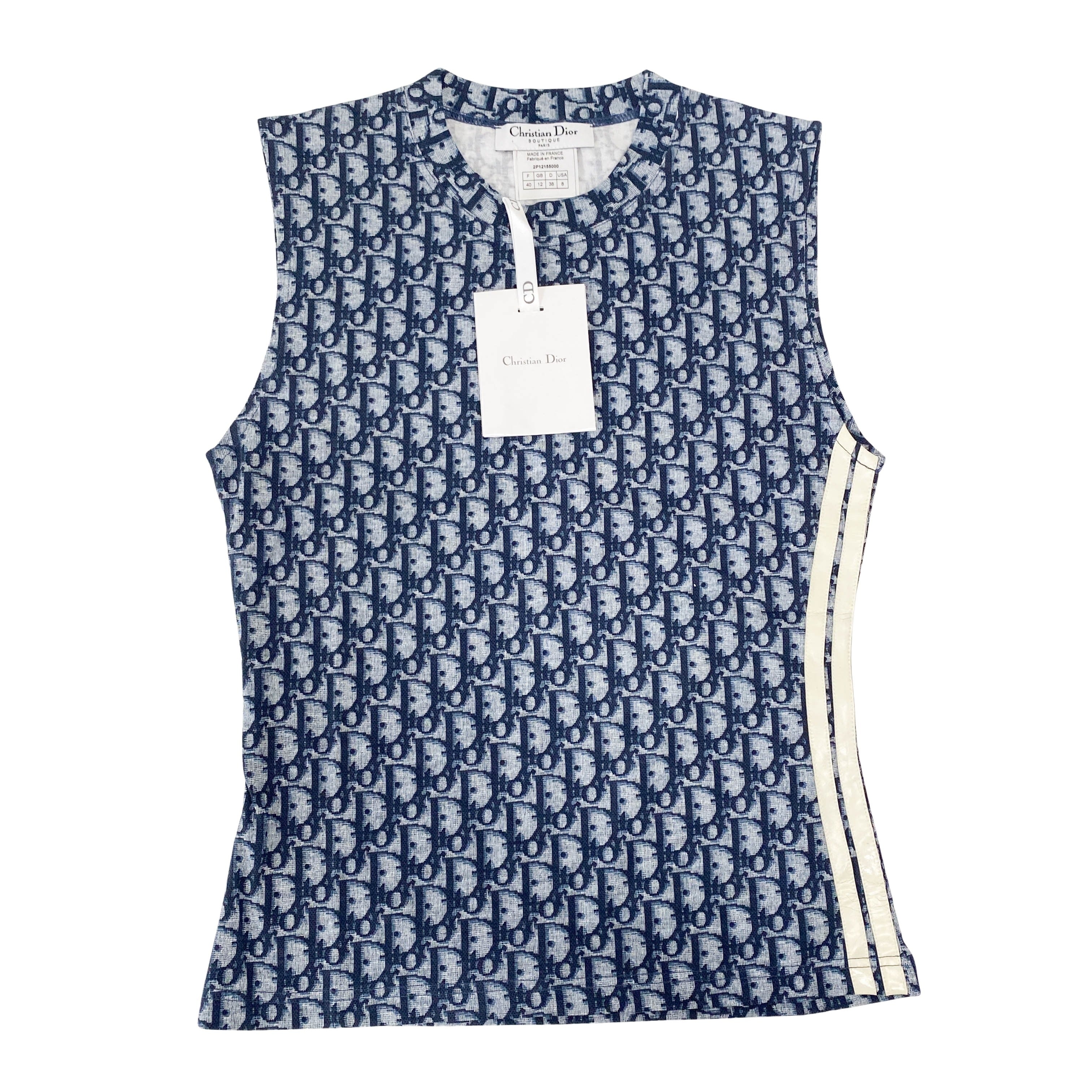Oblique Size 8 Navy Cotton Tank Top