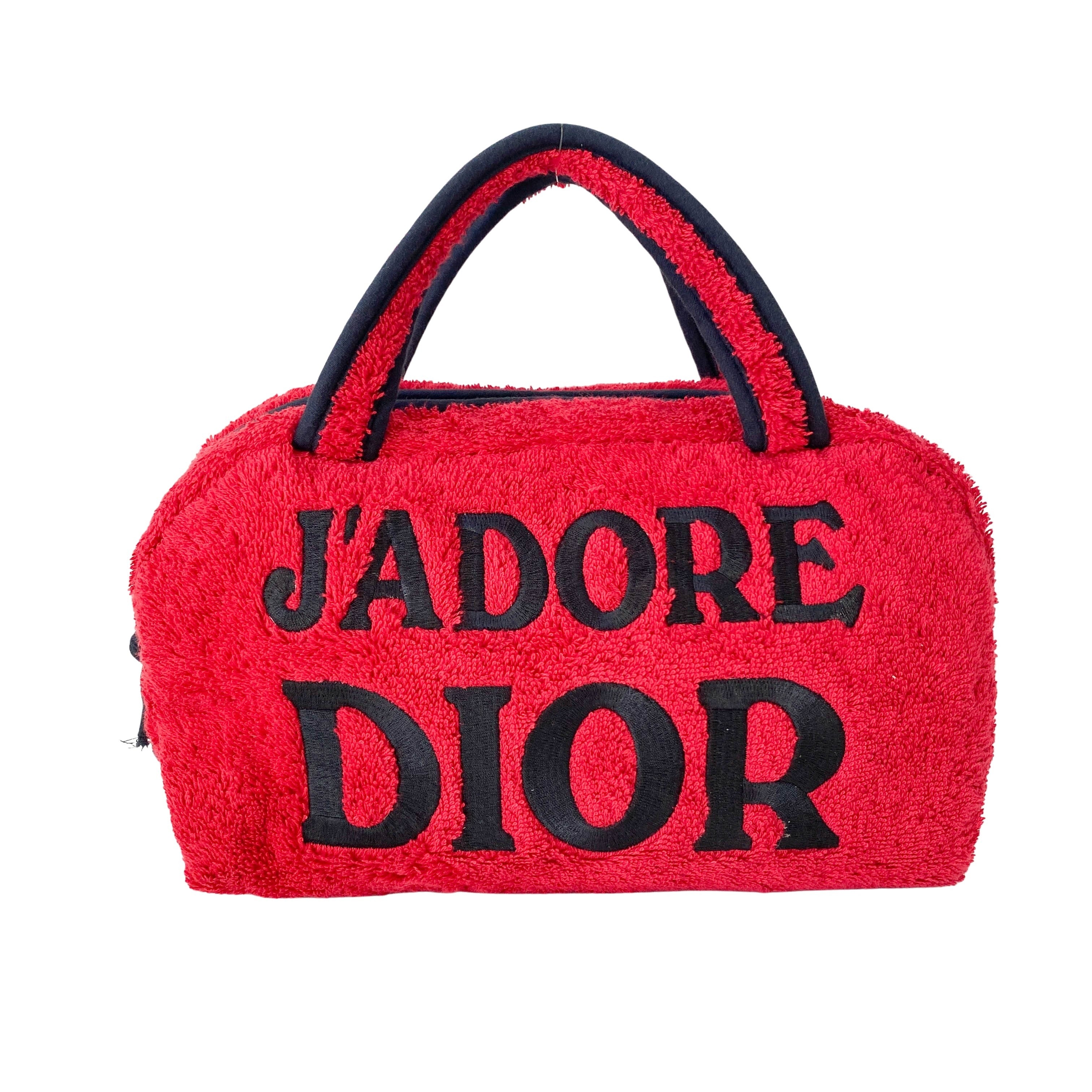 J'Adore Dior Red Towel Handbag
