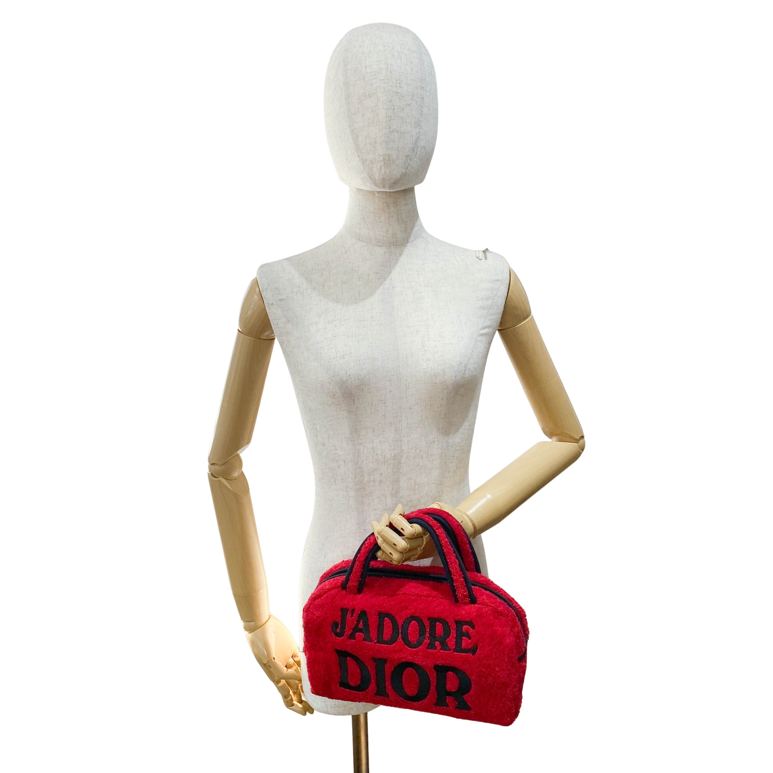 J'Adore Dior Red Towel Handbag