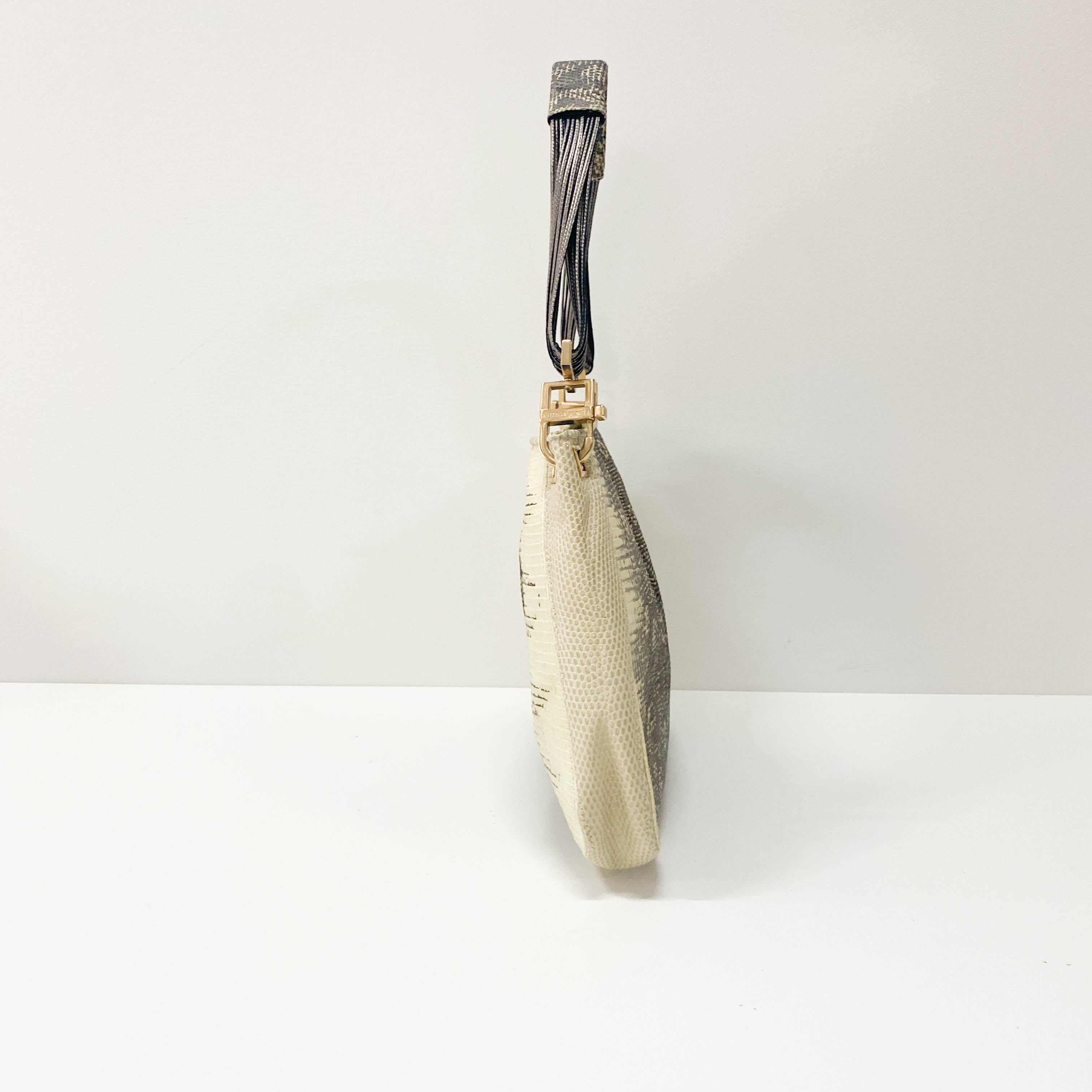 Green Python Embossed Leather Shoulder Bag