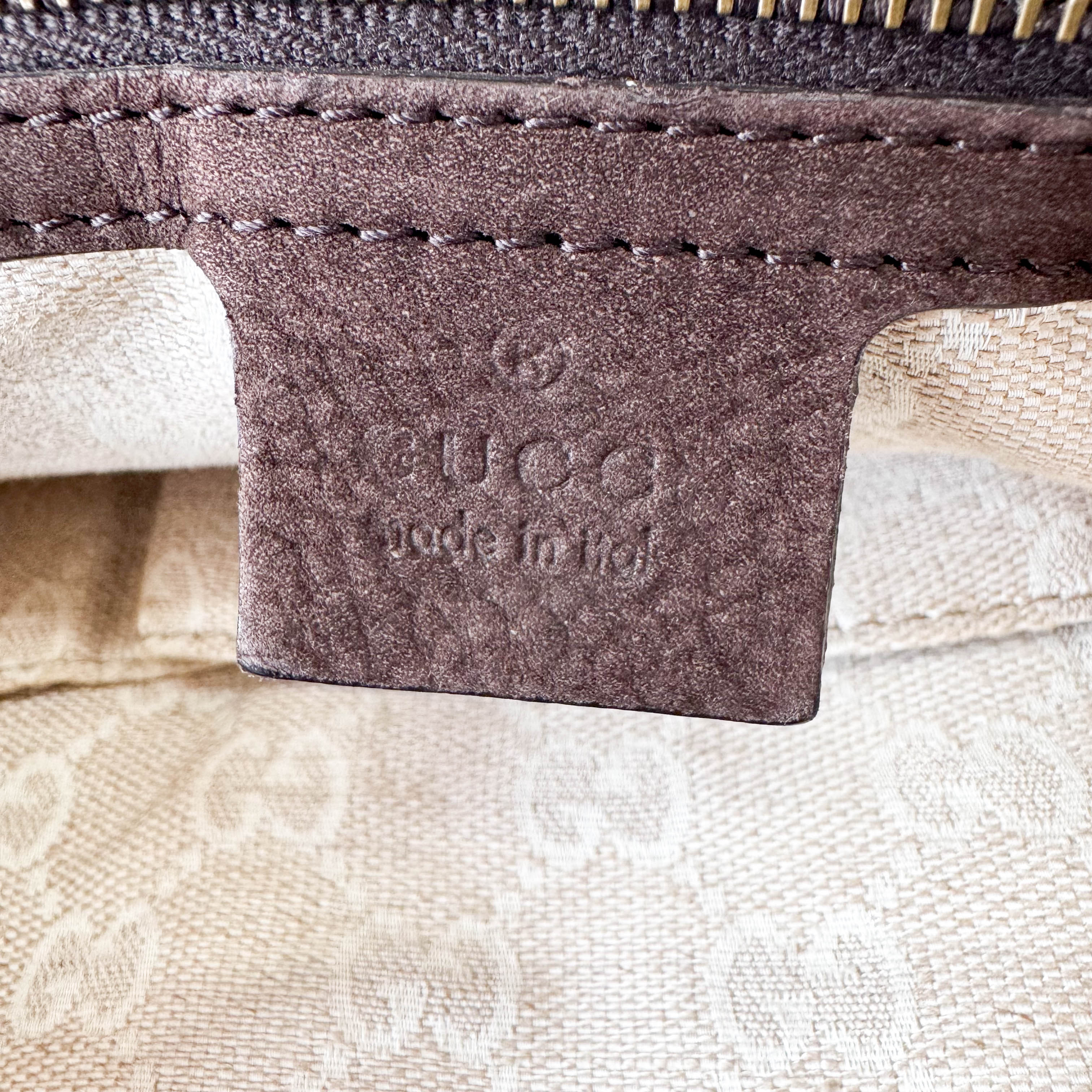 Brown Nubuck Leather Shoulder Bag