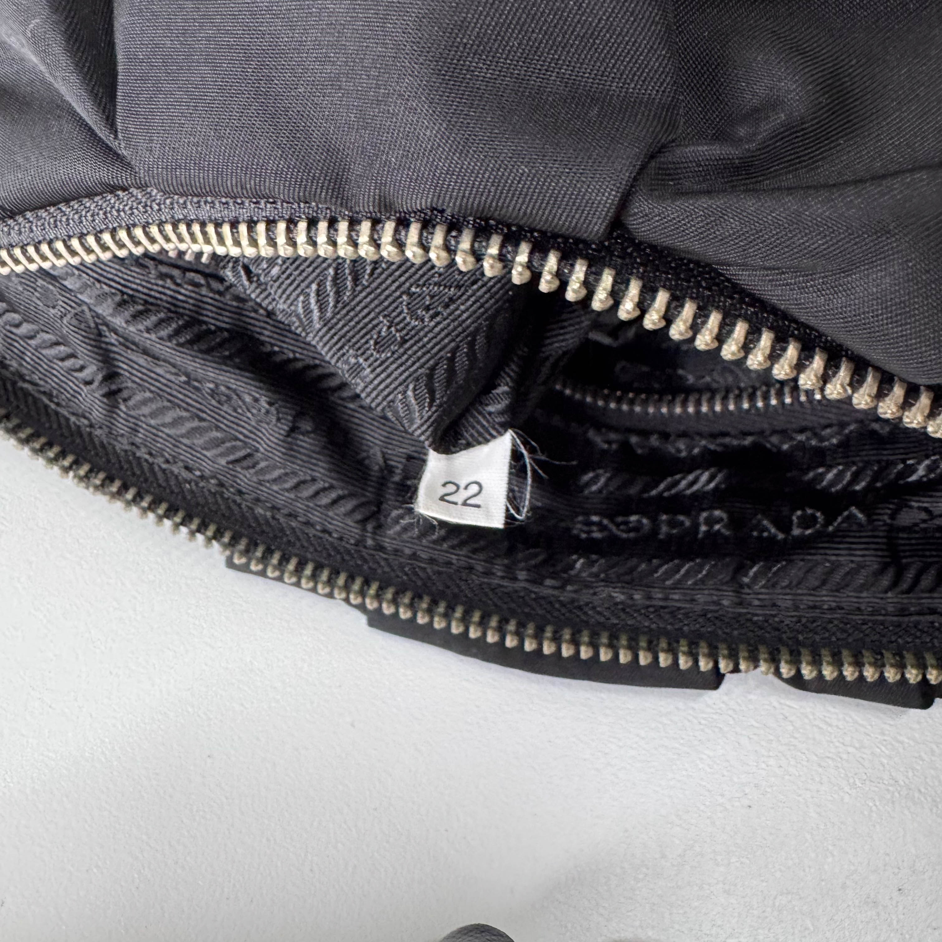 Tessuto Black Floral Motif Nylon Shoulder Bag