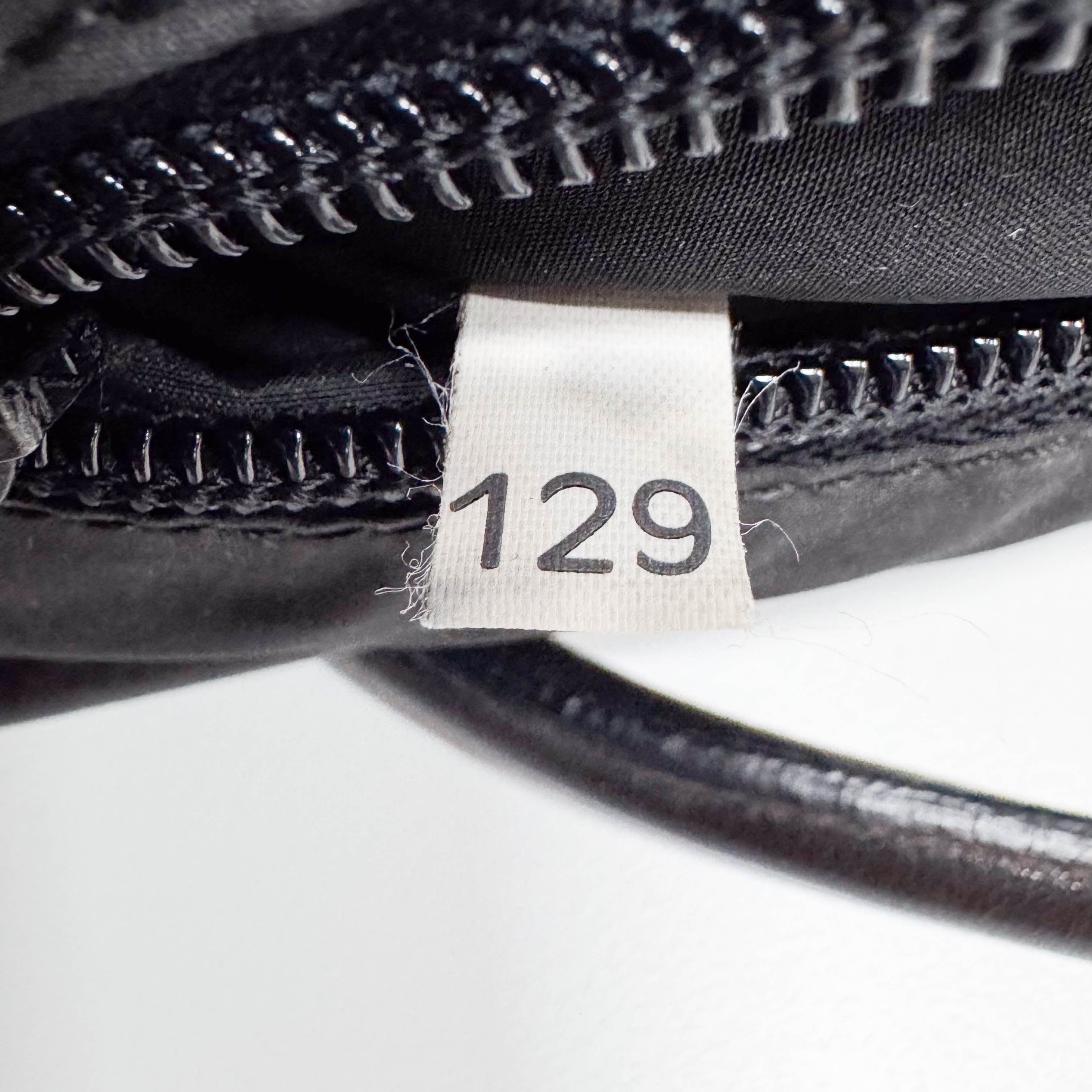 Black Leather Kisslock Frame Satchel