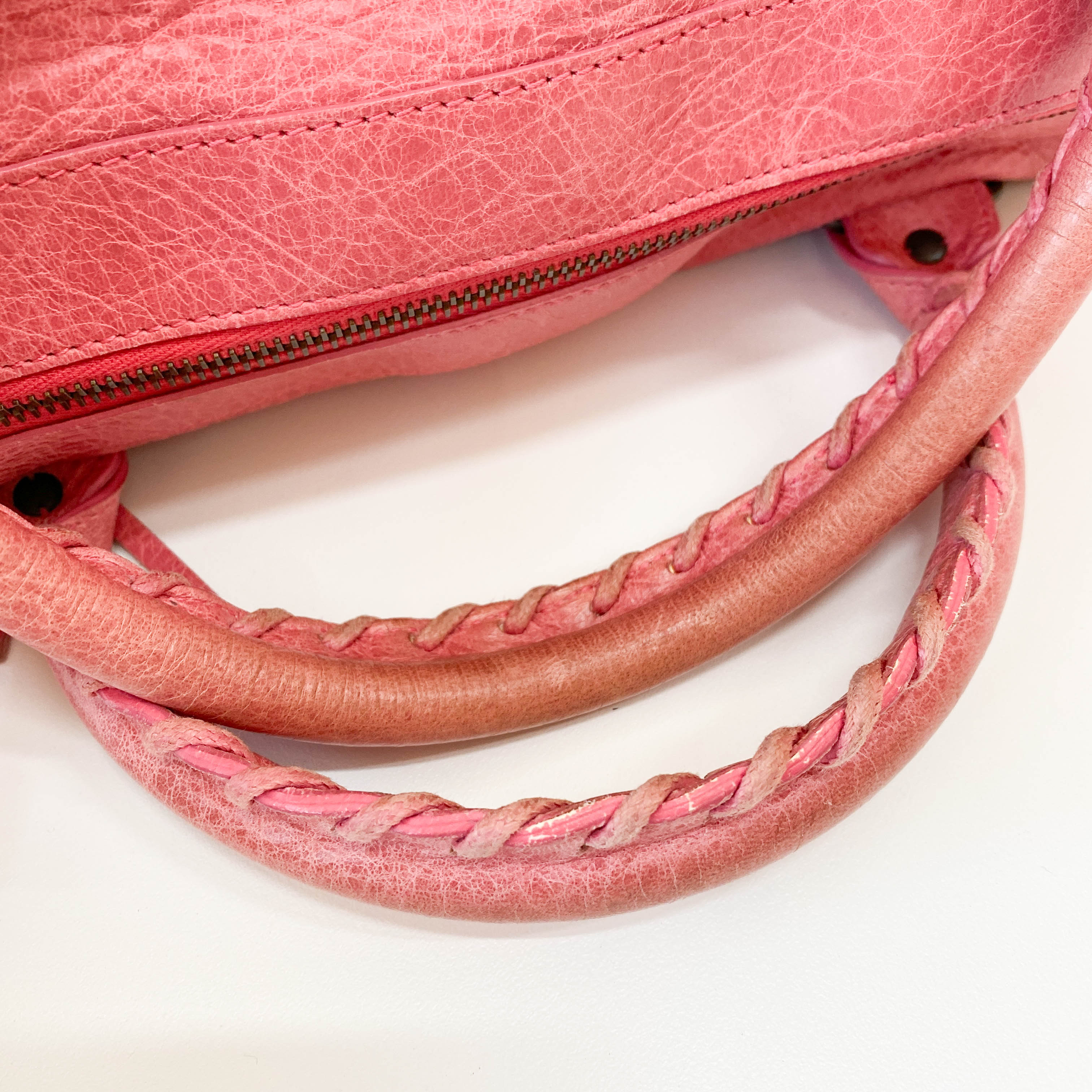 Motocross Twiggy Pink Leather Shoulder Bag
