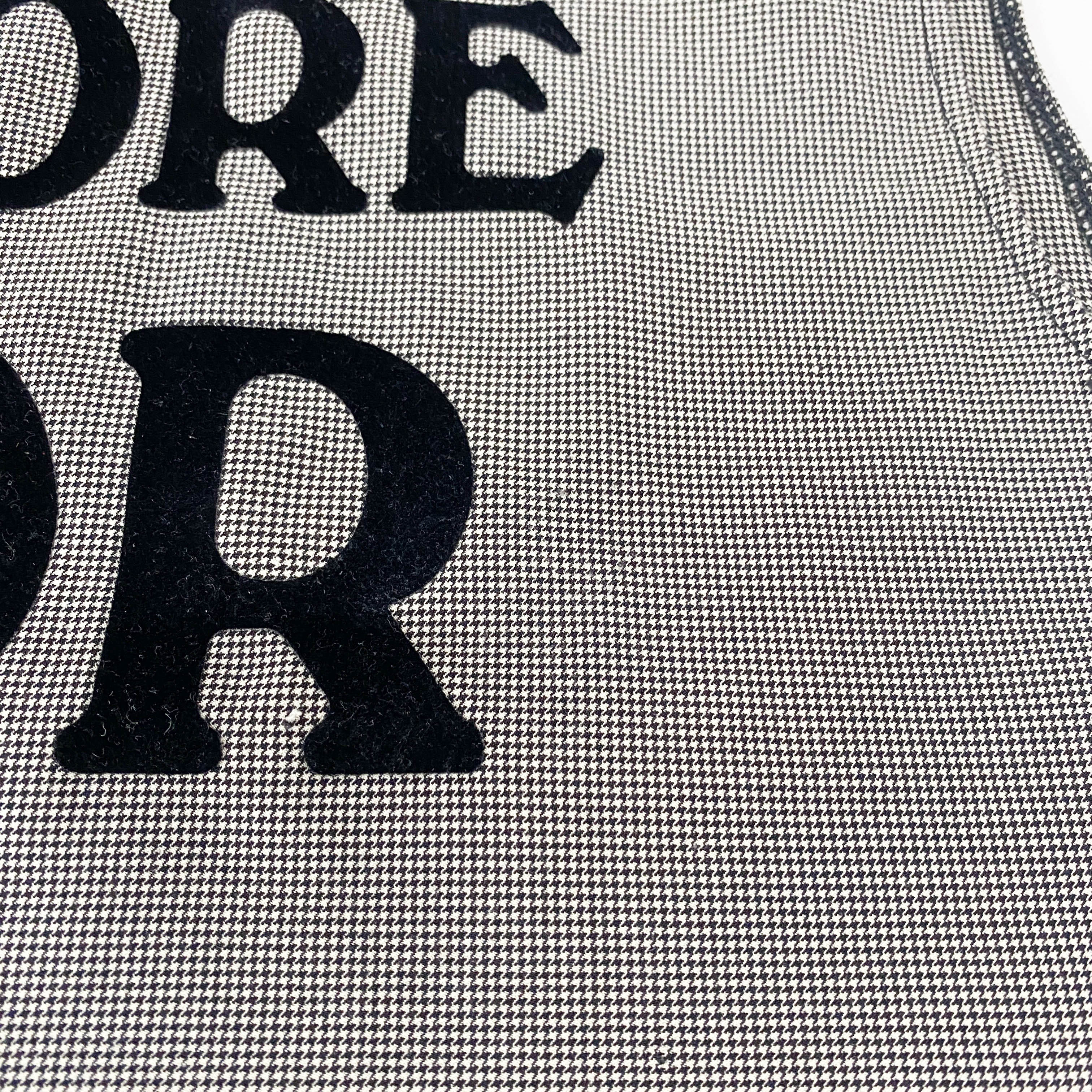 J'adore Logo Houndstooth Pattern Tank Top