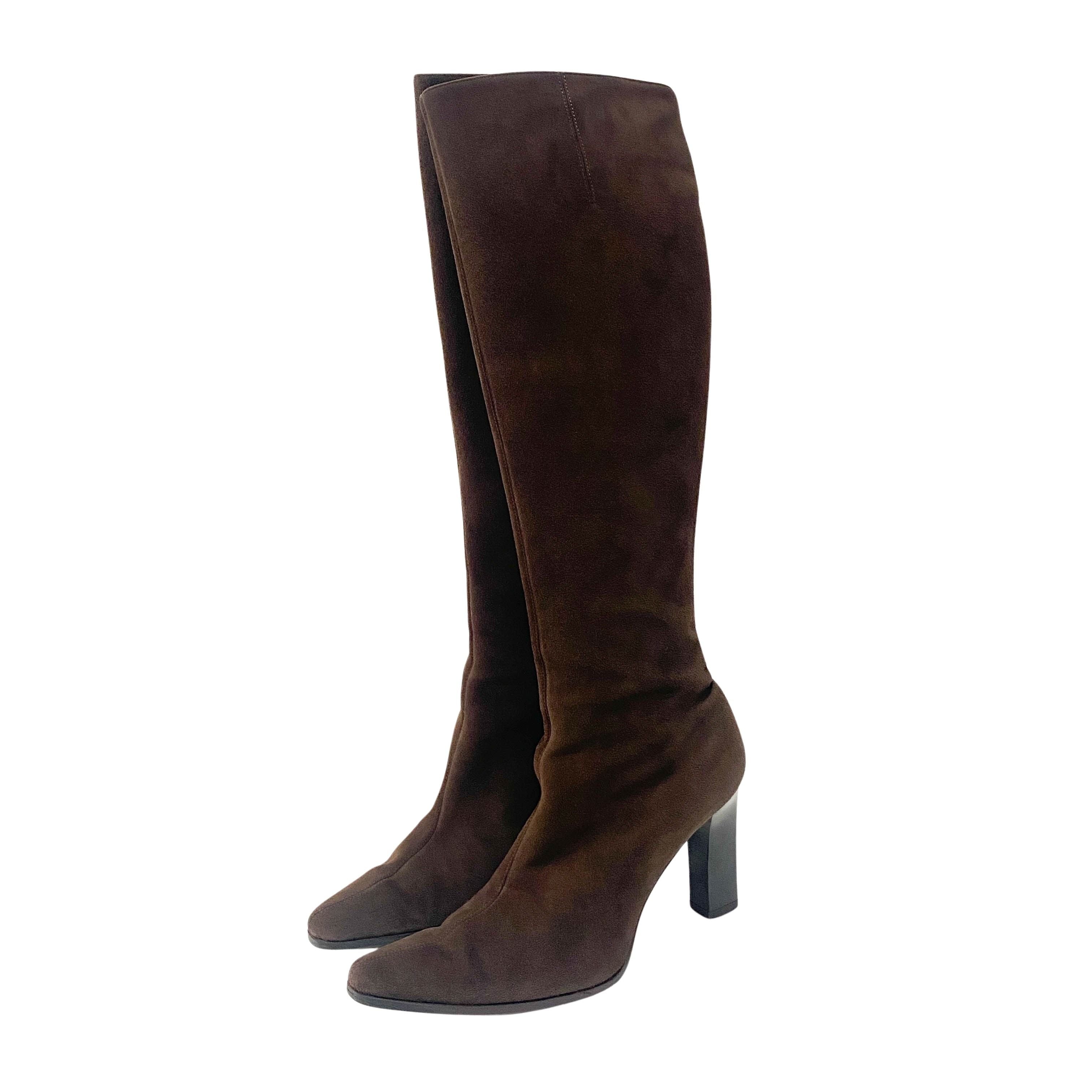 Size 37 Brown Suede Knee-High Boots