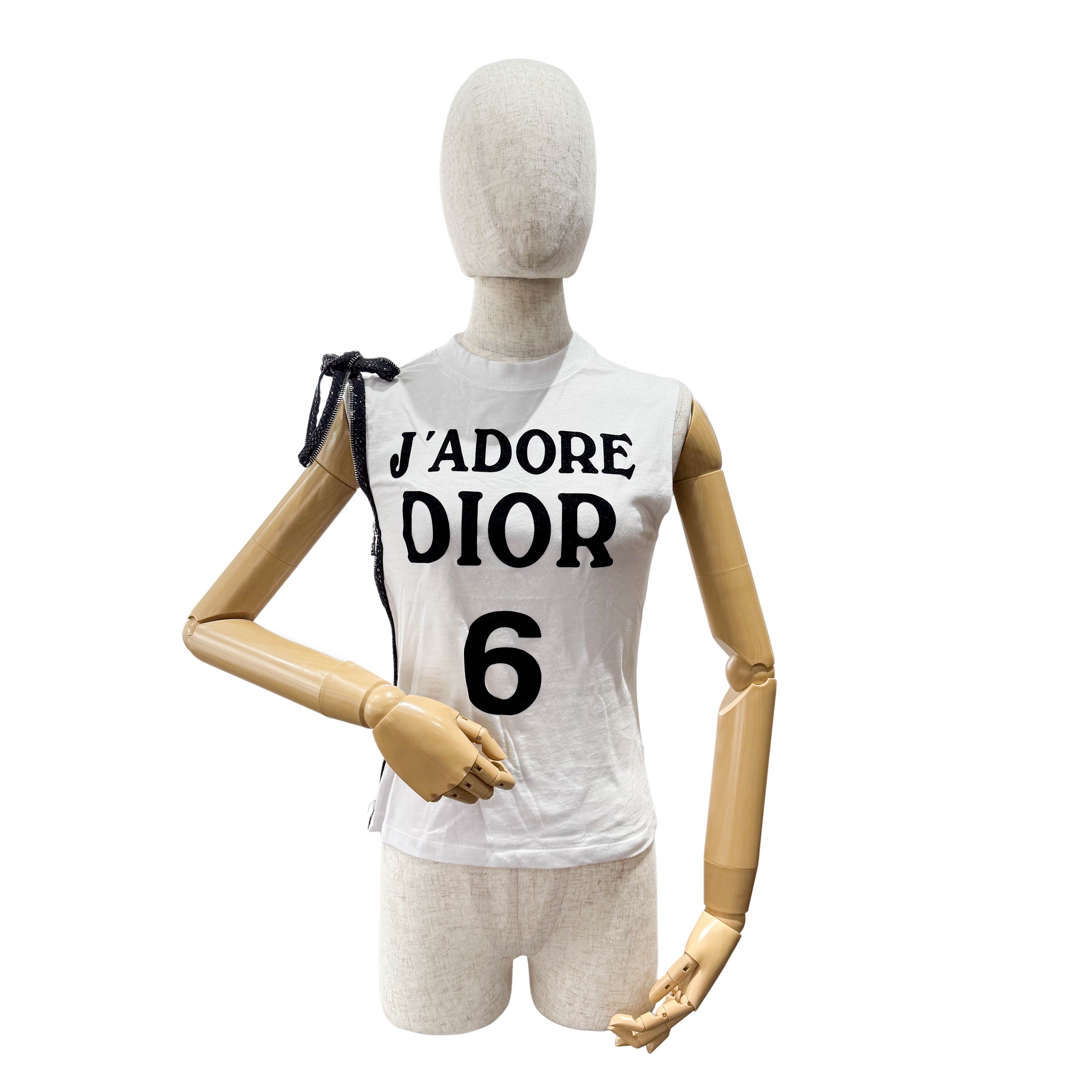 J'Adore Dior Tank Top with Zipper