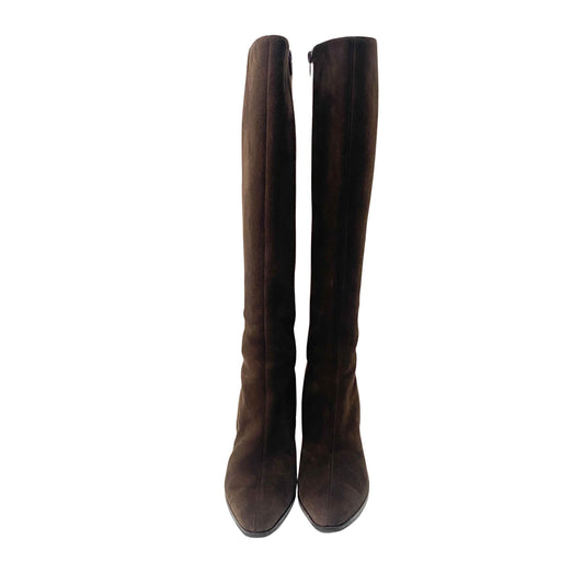 Size 37 Brown Suede Knee-High Boots