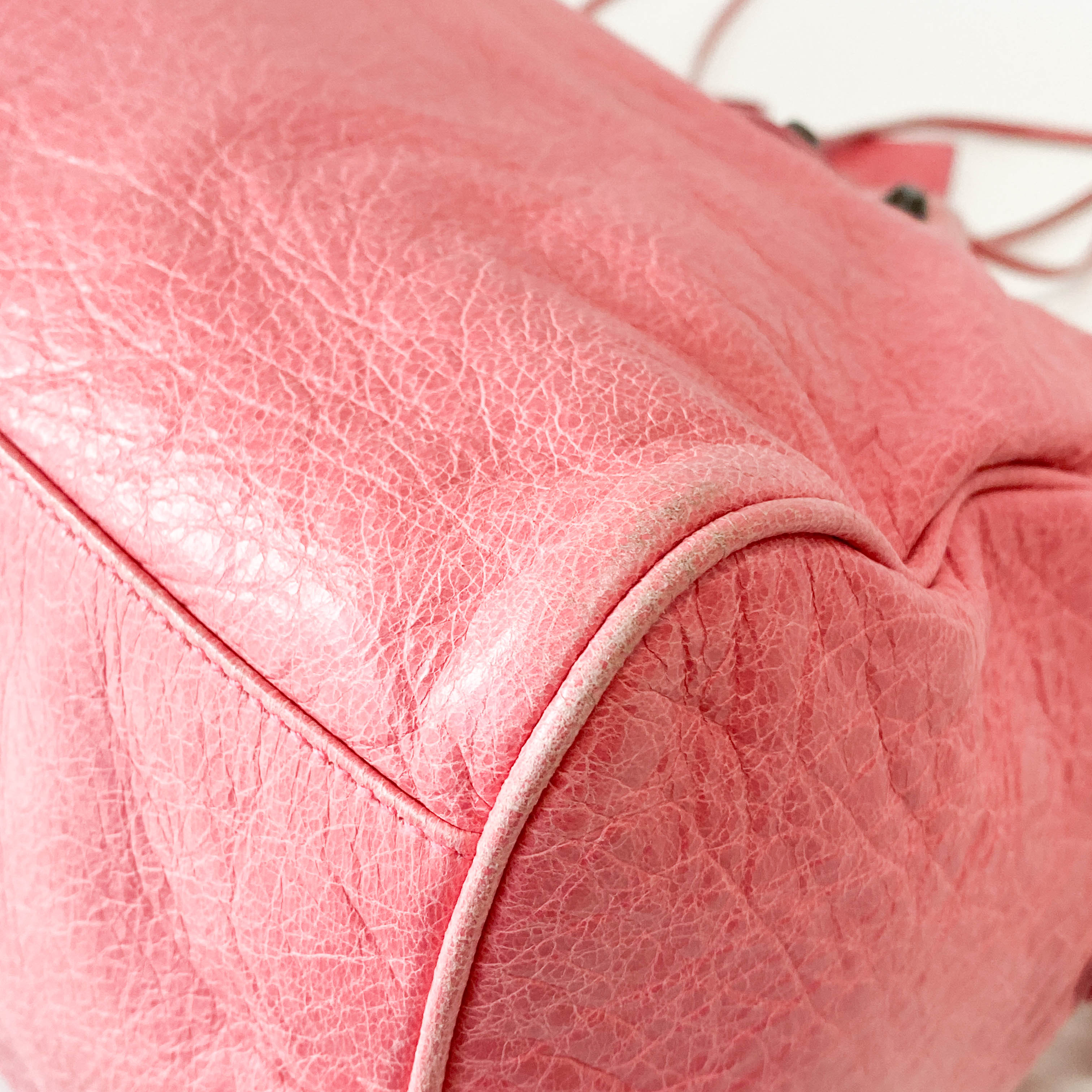 Motocross Twiggy Pink Leather Shoulder Bag