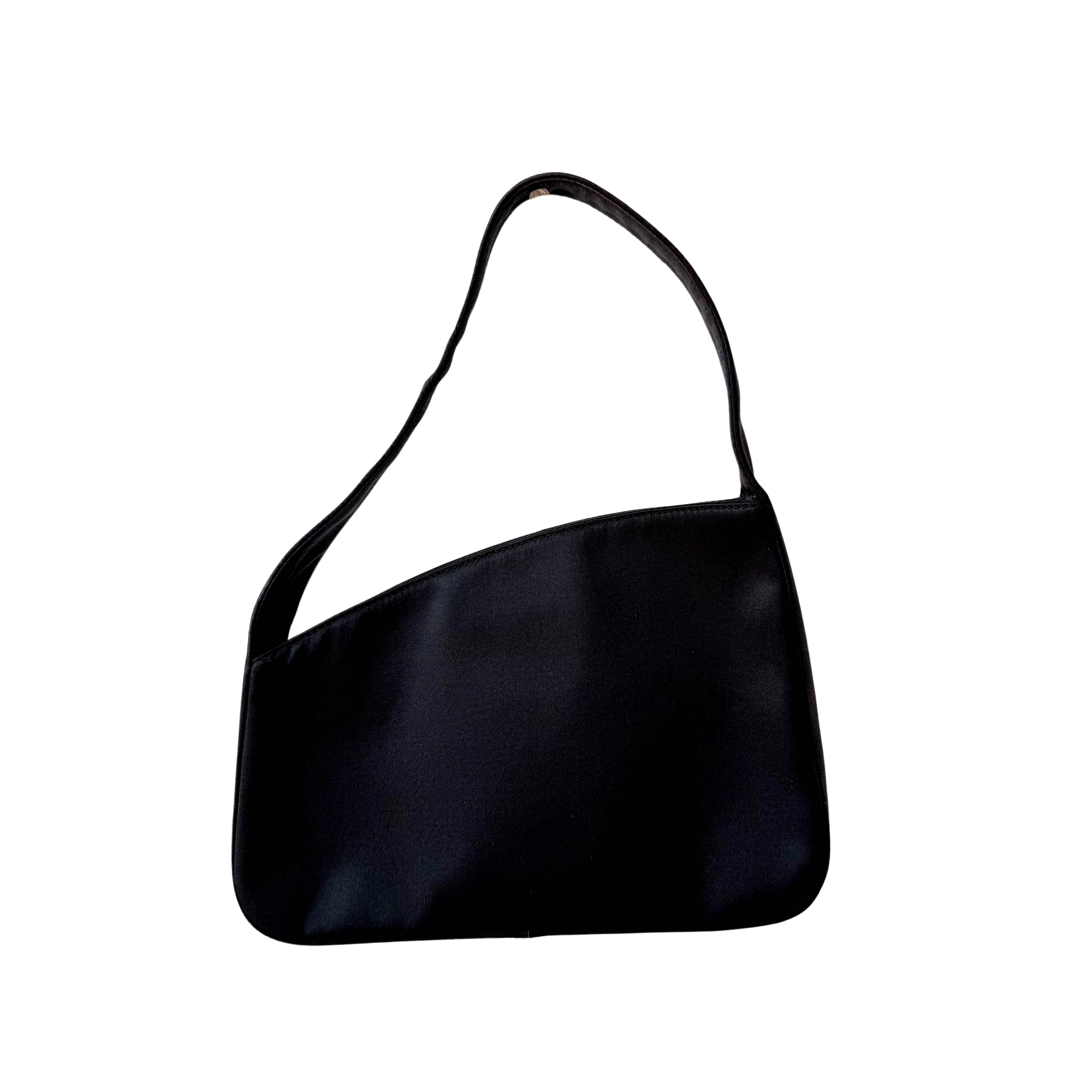 Khaki Satin Shoulder Bag