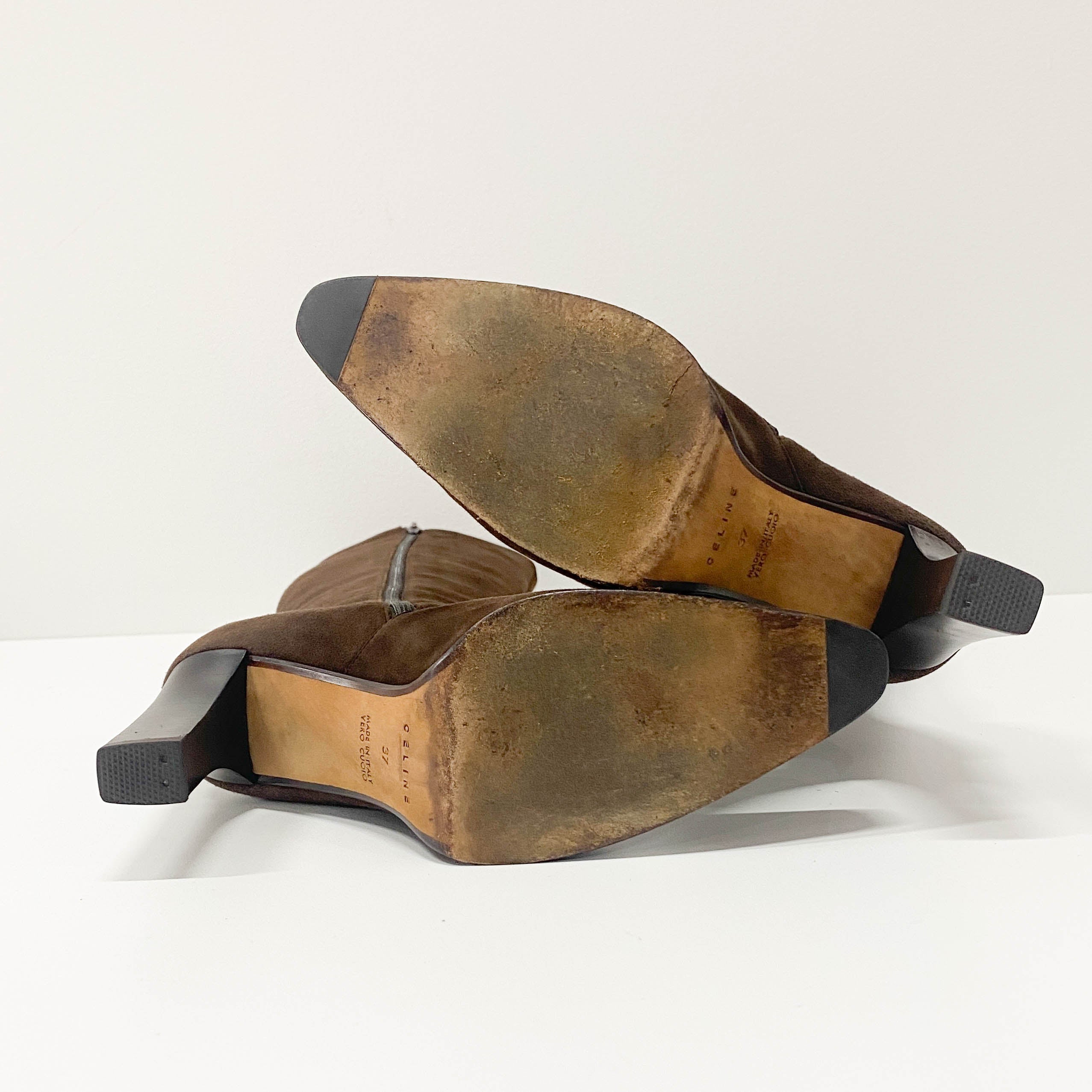 Size 37 Brown Suede Knee-High Boots