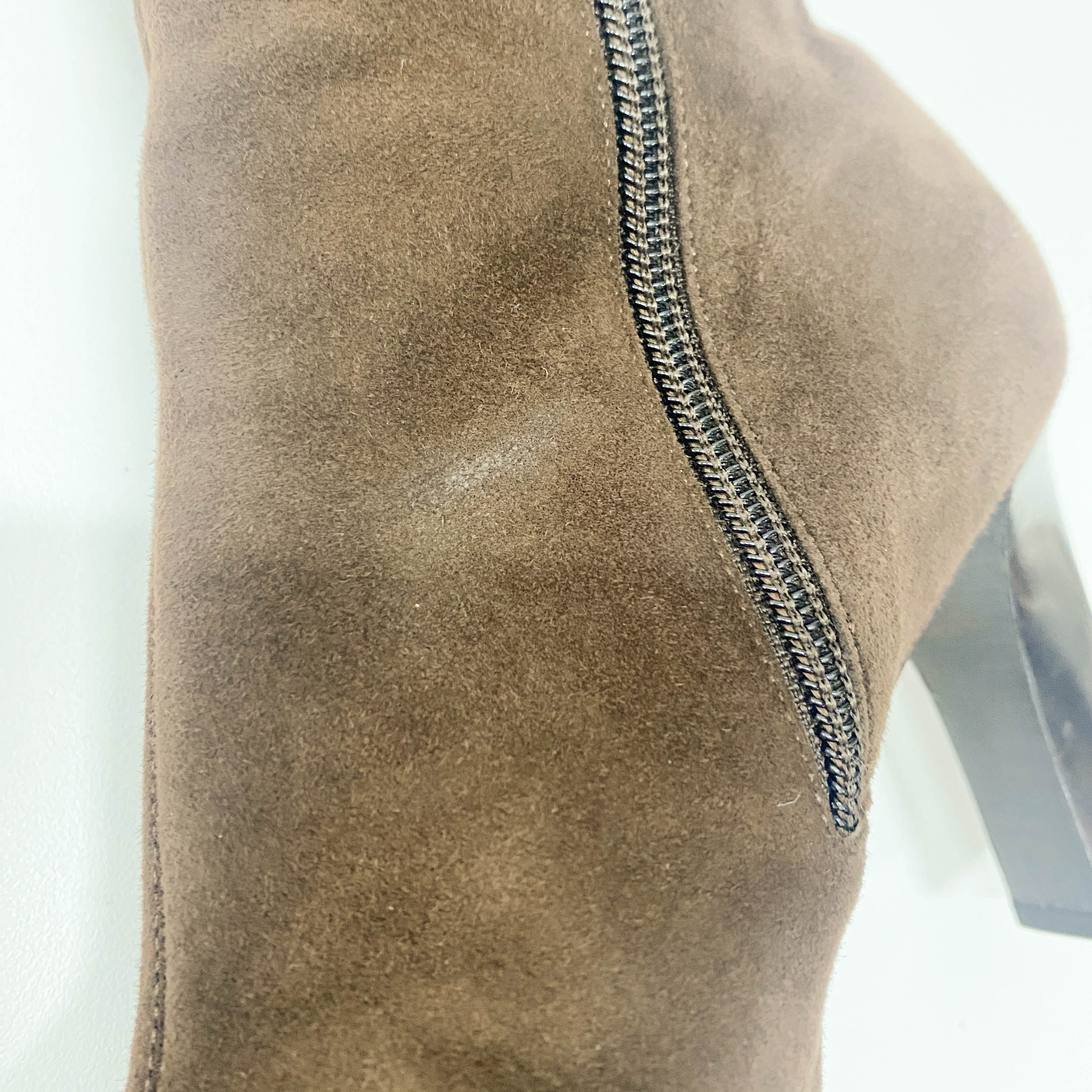 Size 37 Brown Suede Knee-High Boots