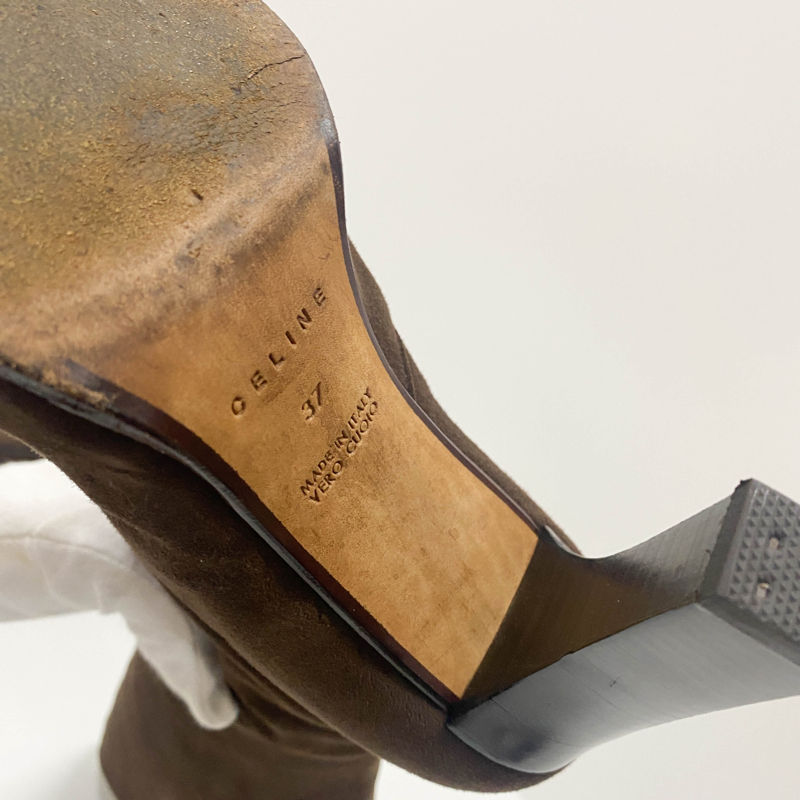 Size 37 Brown Suede Knee-High Boots