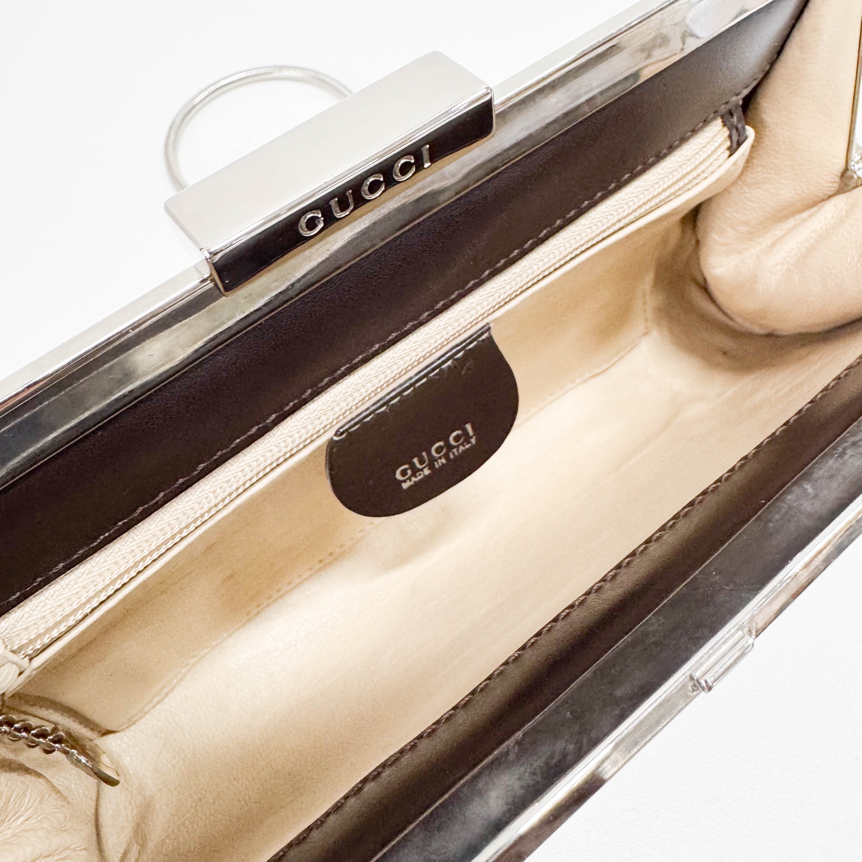 Yellow Python Embossed Leather Crossbody Bag