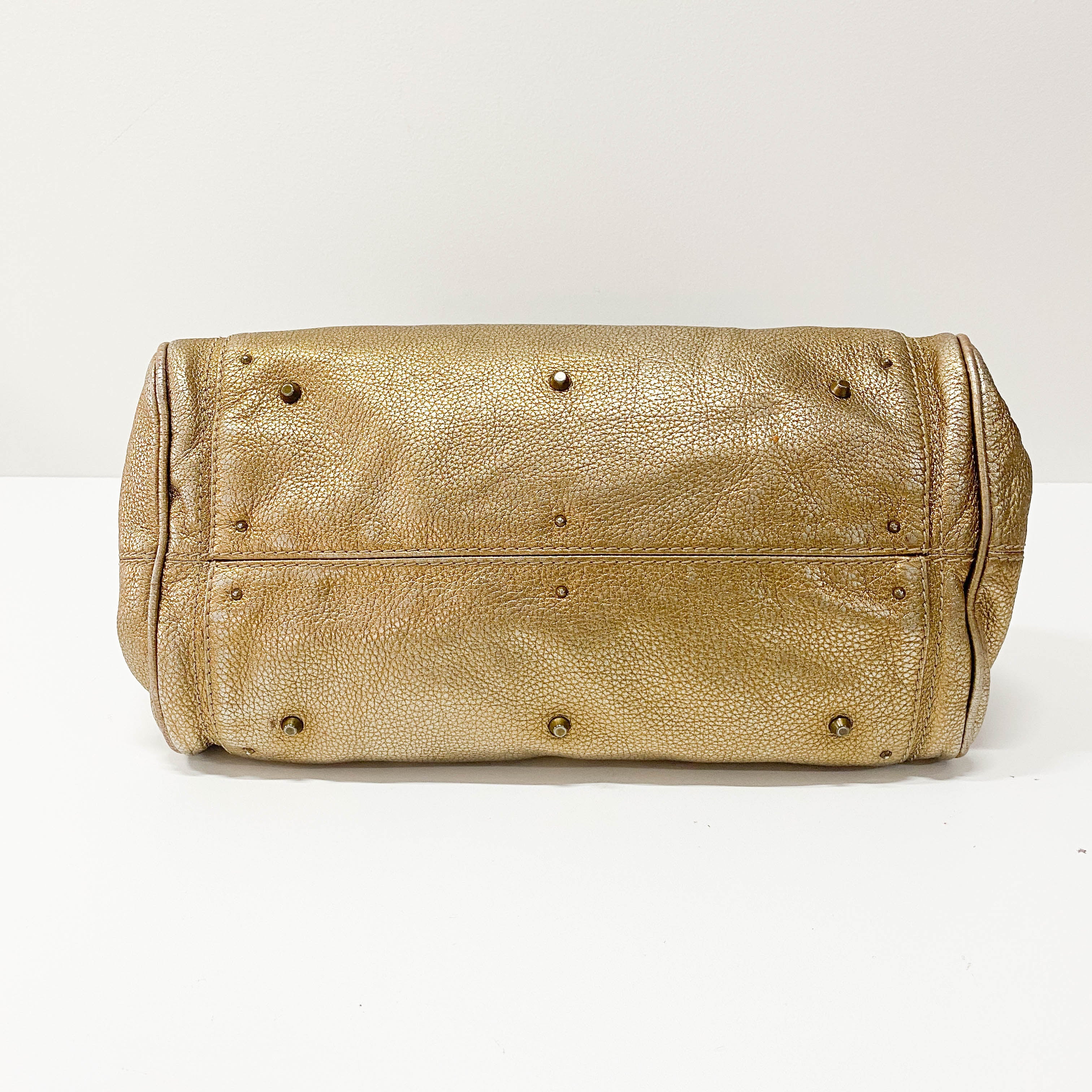 Paddington Metallic Gold Leather Bag