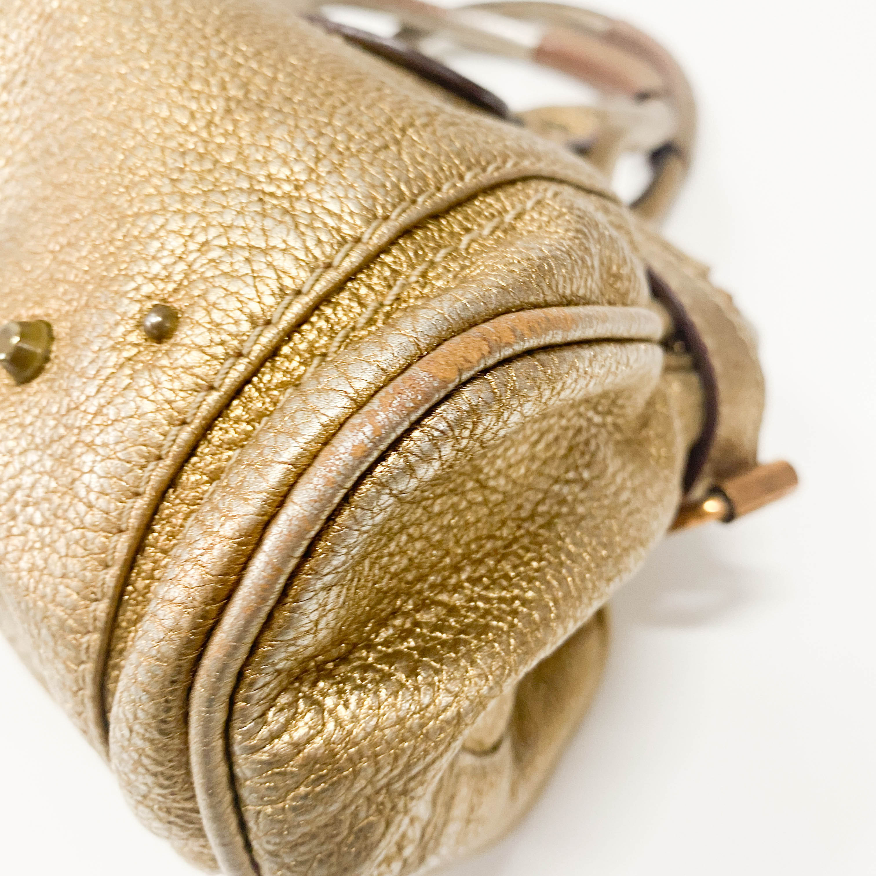 Paddington Metallic Gold Leather Bag